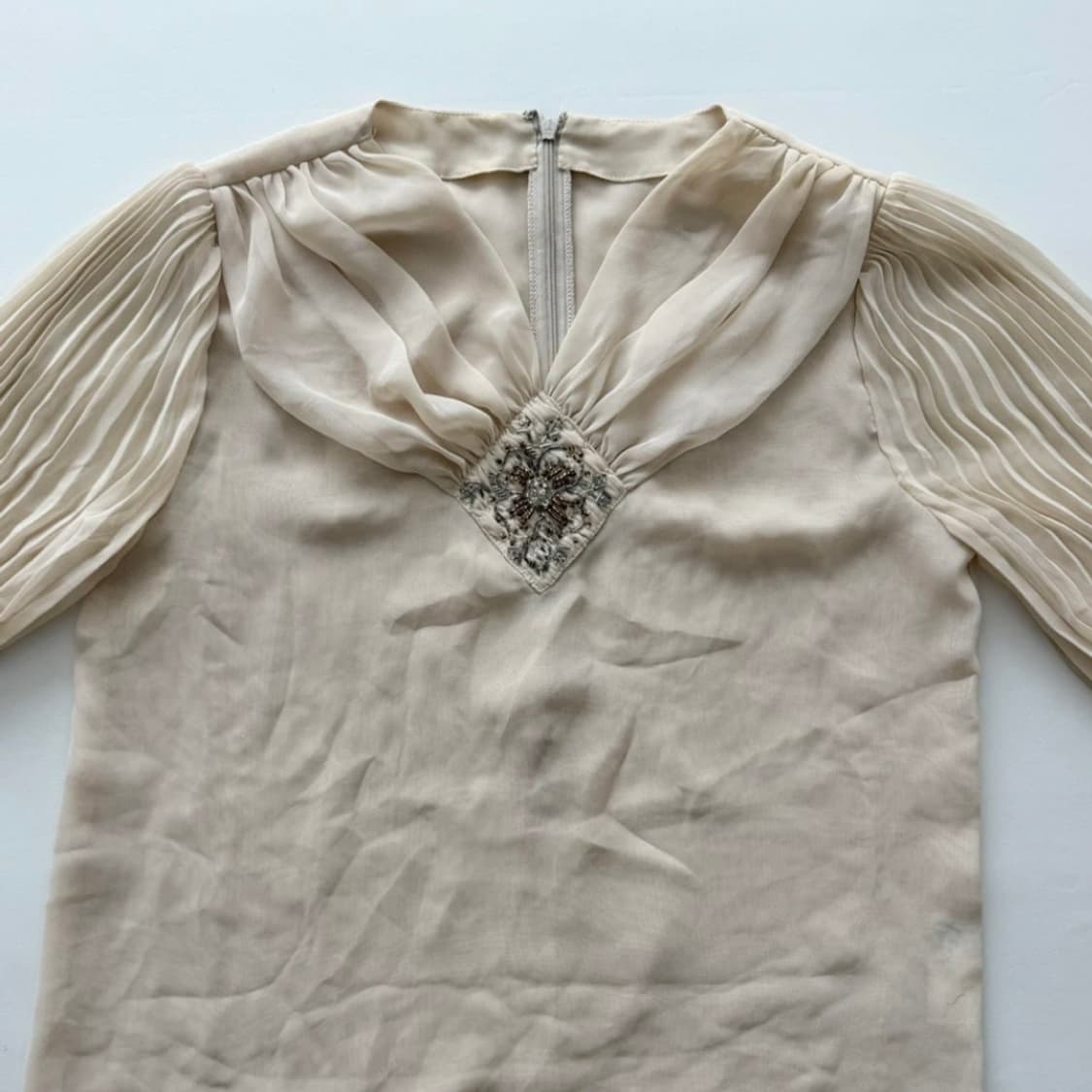 vintage 시스루 블라우스 상품이미지3