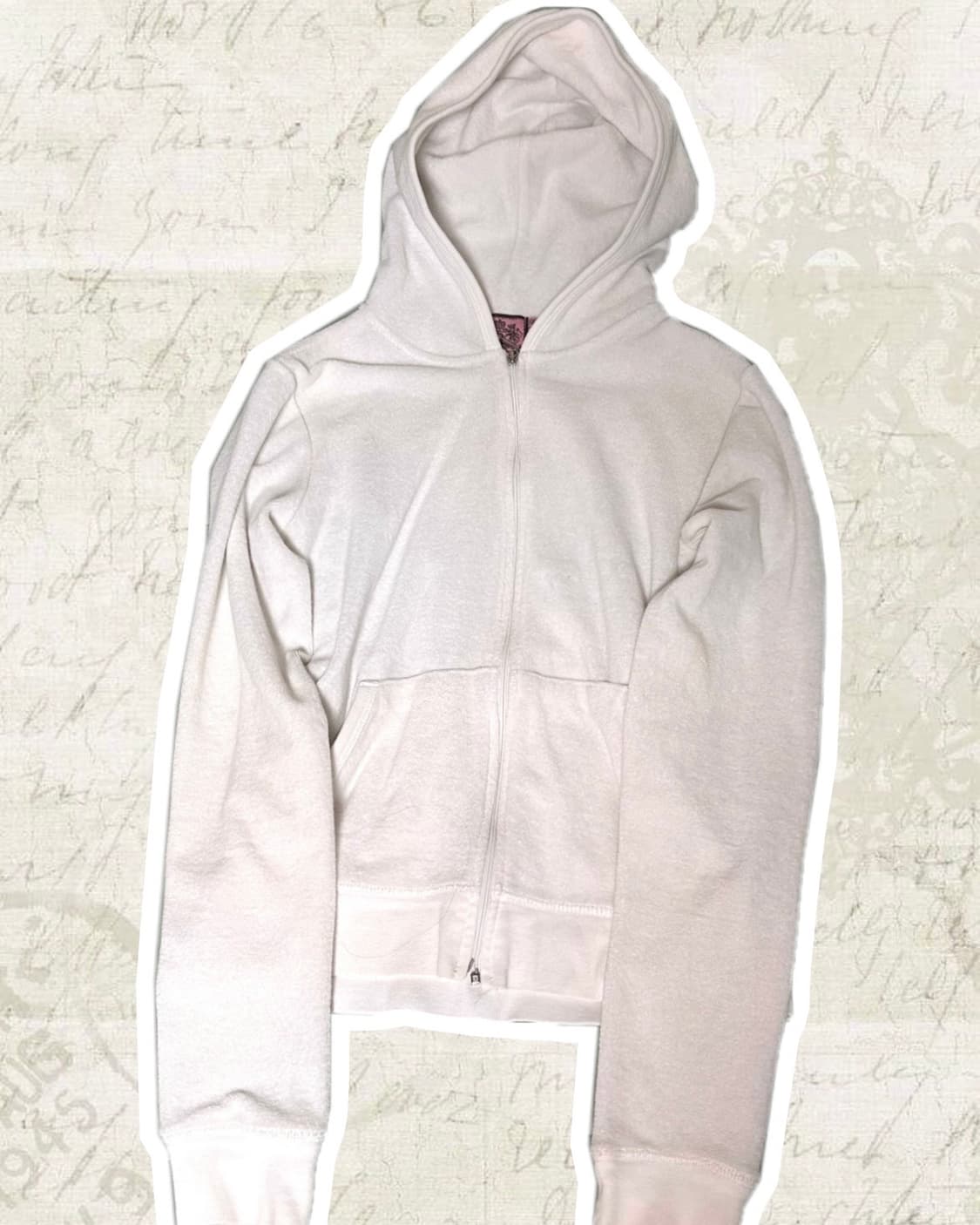 쥬시꾸뛰르 큐빅 벨루어 테리 집업 후디 상품이미지2