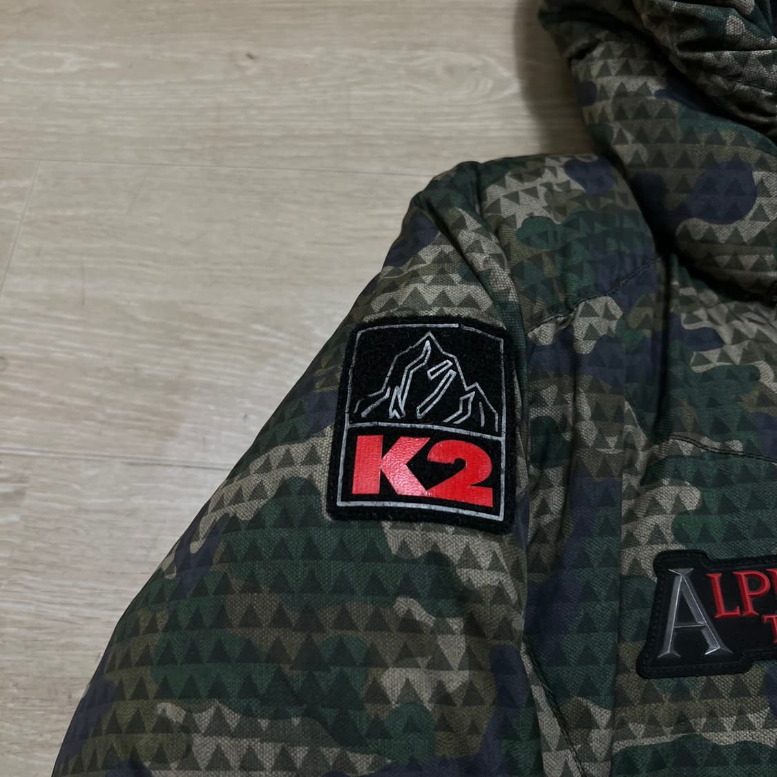 K2 아웃도어 키즈 밀리터리 카모플라쥬 후드 패딩 점퍼 [카모] 150 상품이미지5