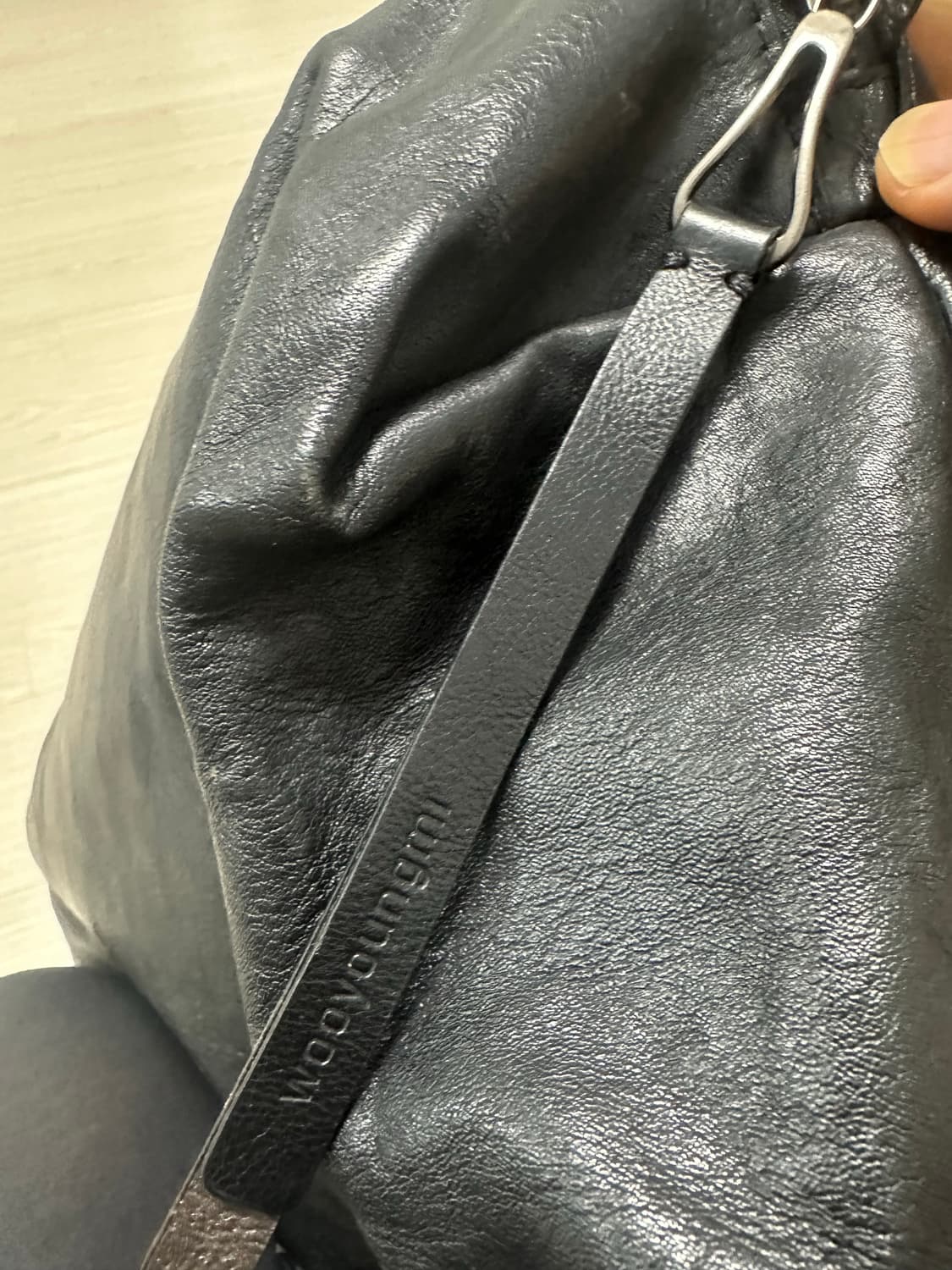 우영미 리얼 레더 백팩 라지 os 상품이미지3