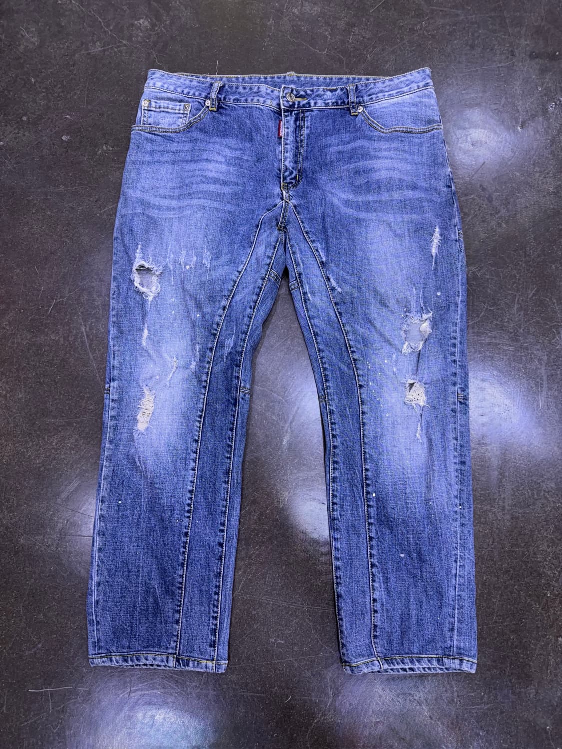 디스퀘어드2 빈티지 디스트로이드 데미지 바이커진 데님팬츠 38 상품이미지1