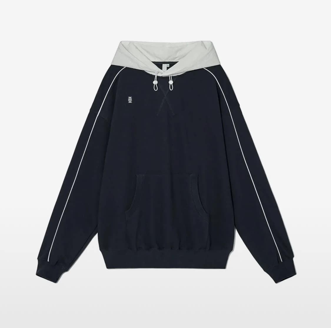 Kijun ALVY Hoodie Navy White 후드 상품이미지3