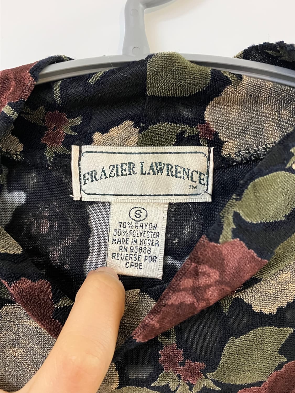 [Vintage] Frazier Lawrence 플라워 시스루 민소매 상품이미지2