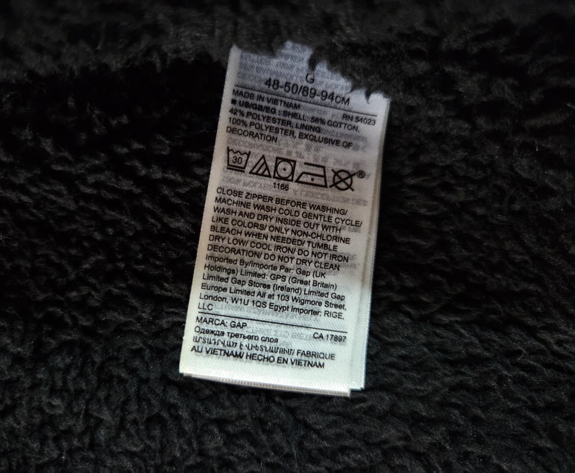 갭 GAP 보아털 블랙 후드집업
 상품이미지6
