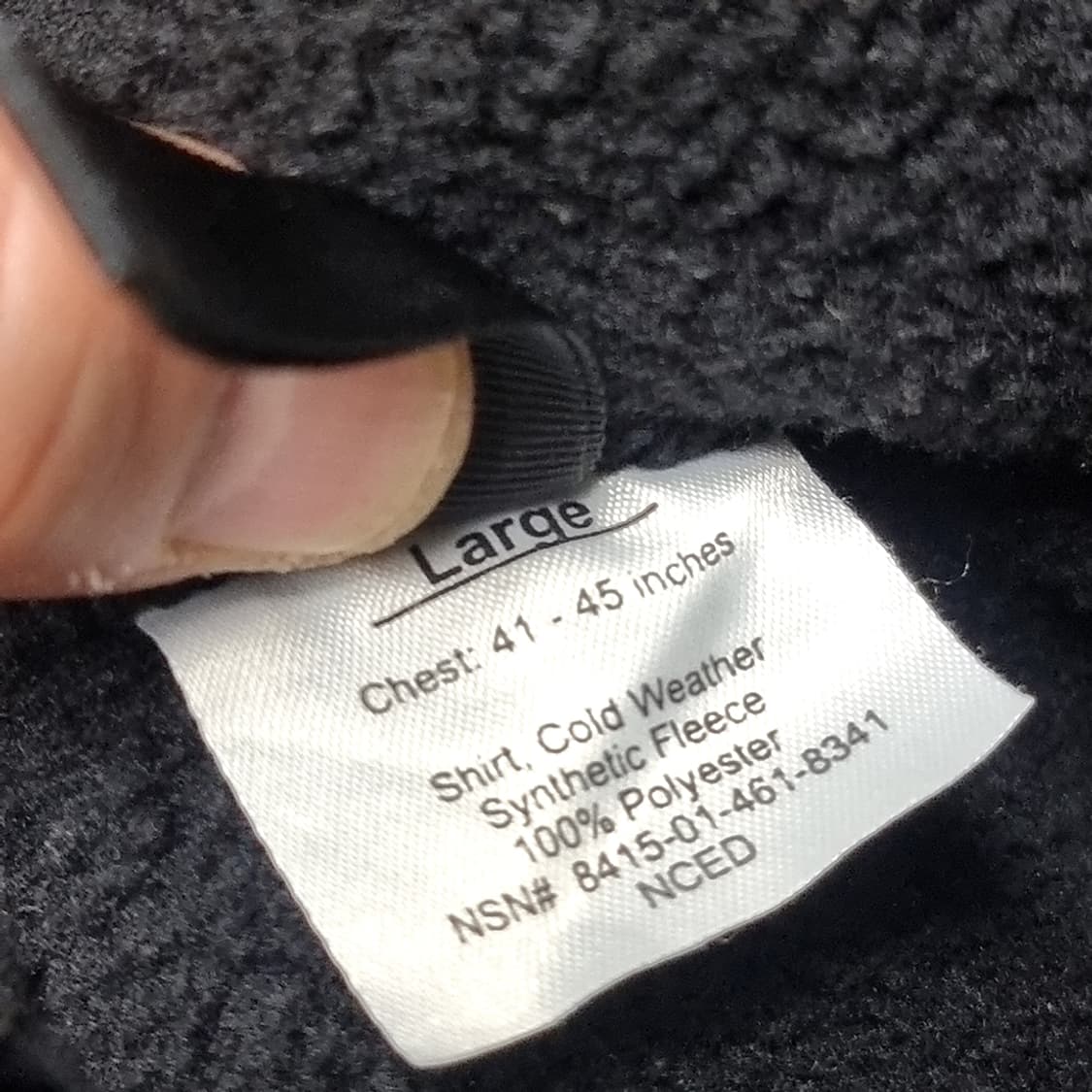 미군 구형 폴라텍 블랙 플리스 자켓 (Freece Jacket) 라지 상품이미지6