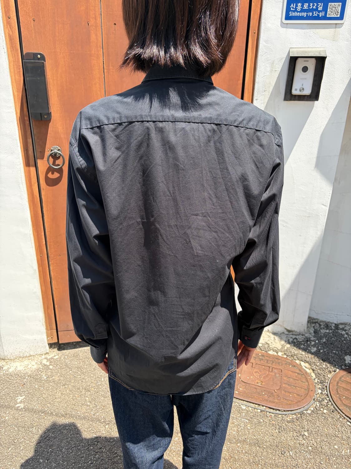 Balenciaga 블랙 핑크 스트라이프 셔츠 상품이미지7