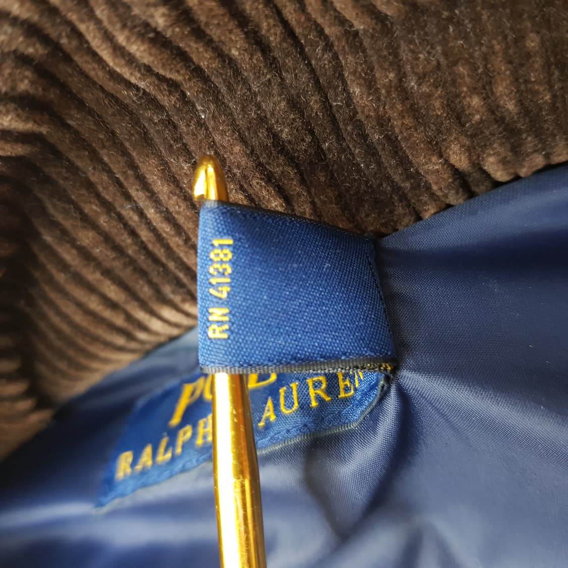 폴로 랄프로렌 코듀로이 카라  퀼팅 패딩 베스트  s사이즈  남여공용 상품이미지8