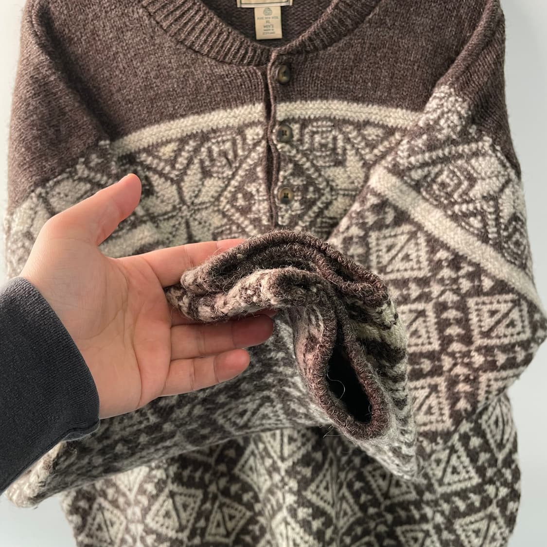 90s 엘엘빈 퓨어 울 노르딕 니트 상품이미지6