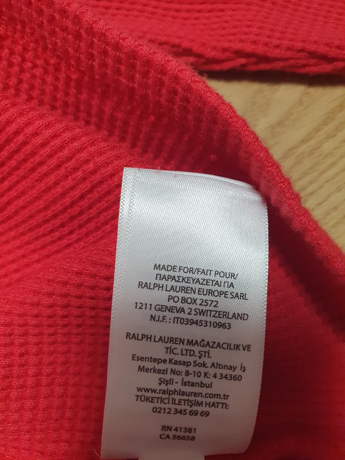 폴로랄프로렌 와플 니트 레드 XXL 상품이미지9