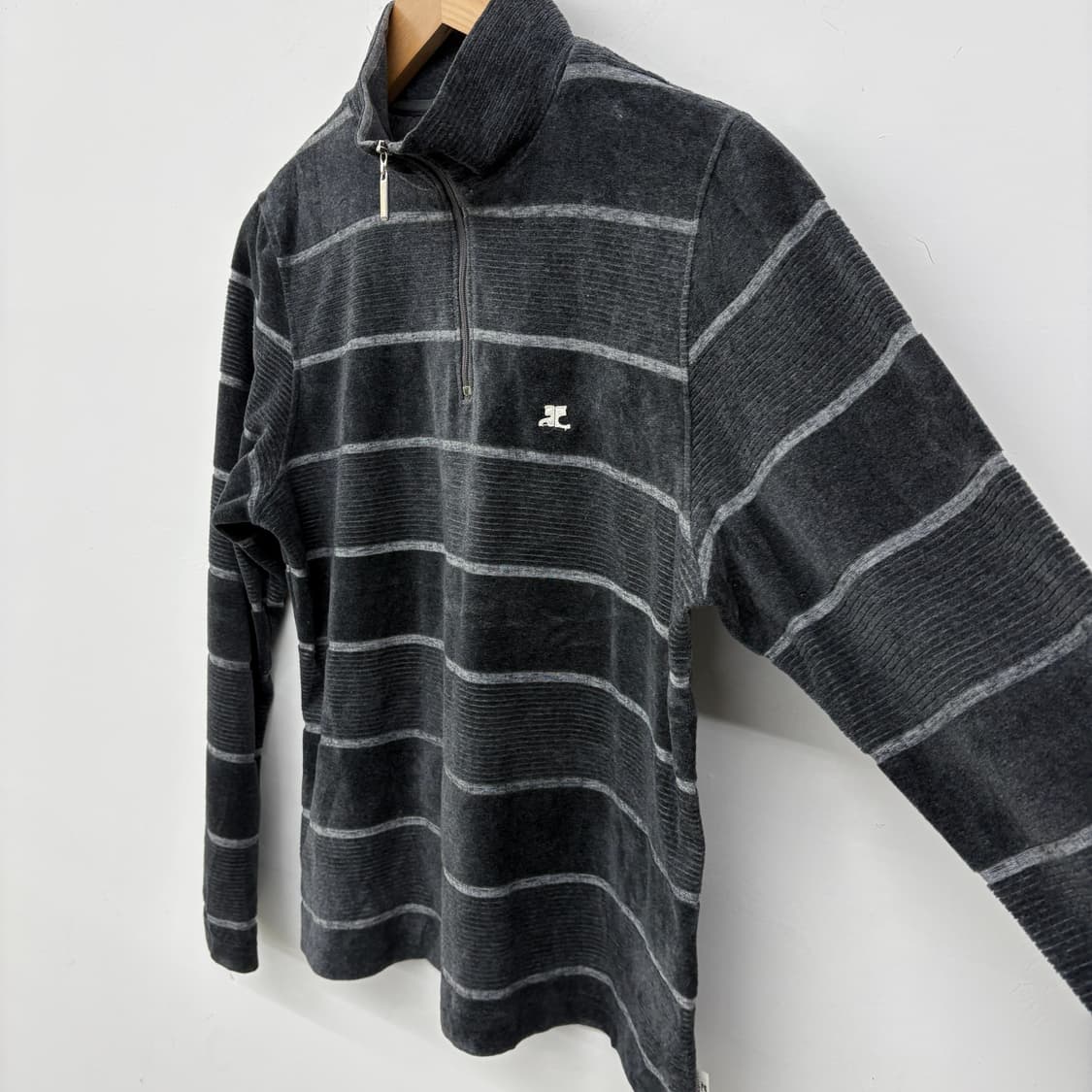 Courreges 꾸레쥬 하프넥 스트라이프 티셔츠 여성M 상품이미지4