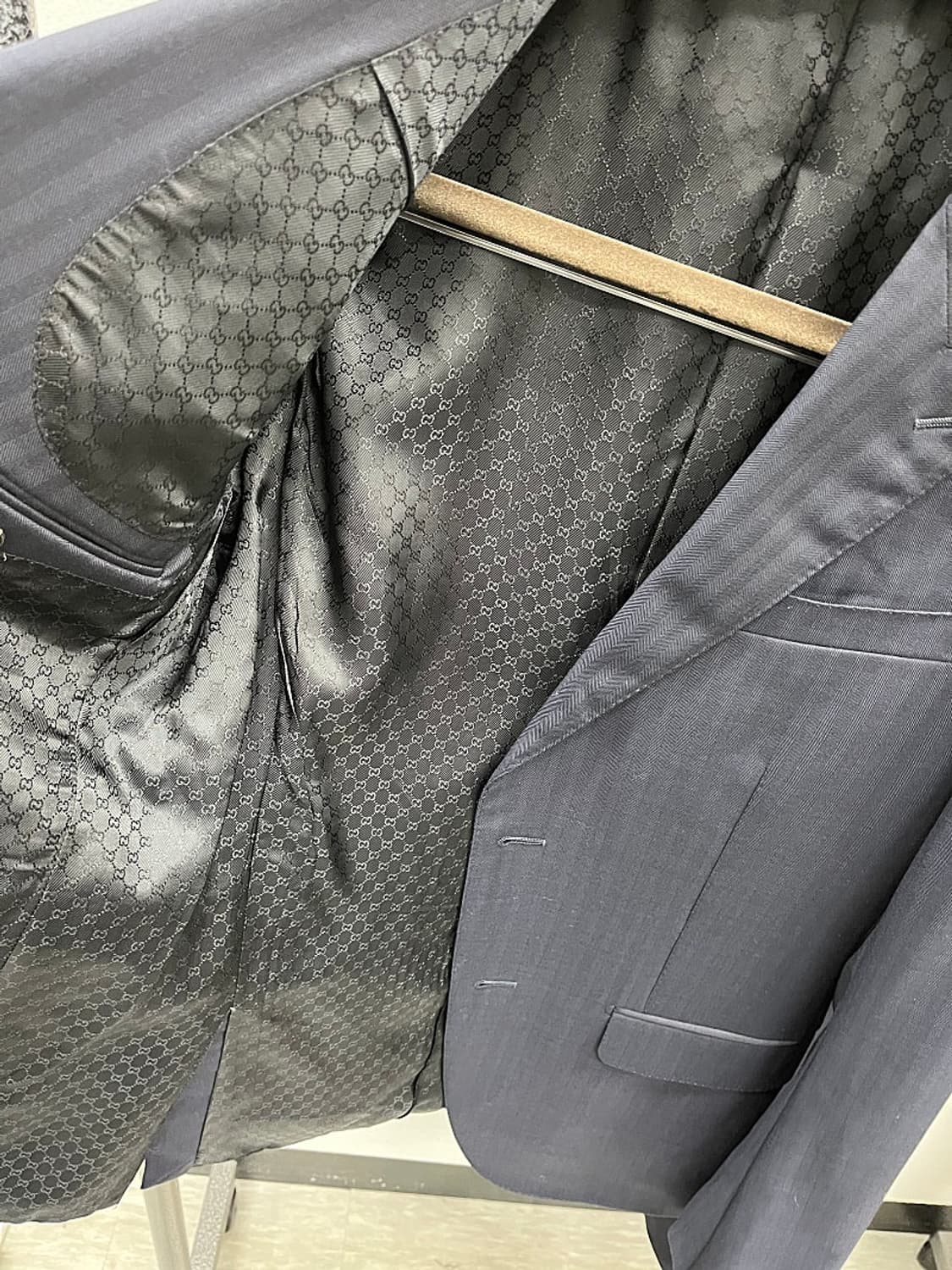 95-100,32) 구찌 피크드 헤링본 슈트 상품이미지7