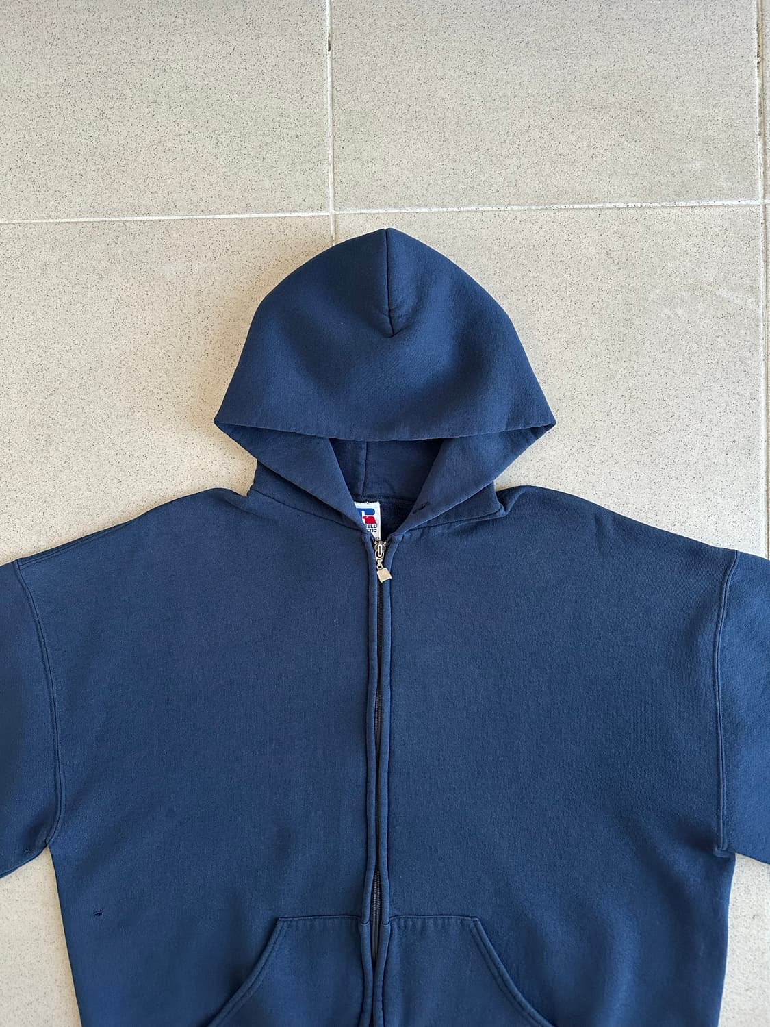 90s 빈티지 러셀 후드집업 네이비 XL 상품이미지4