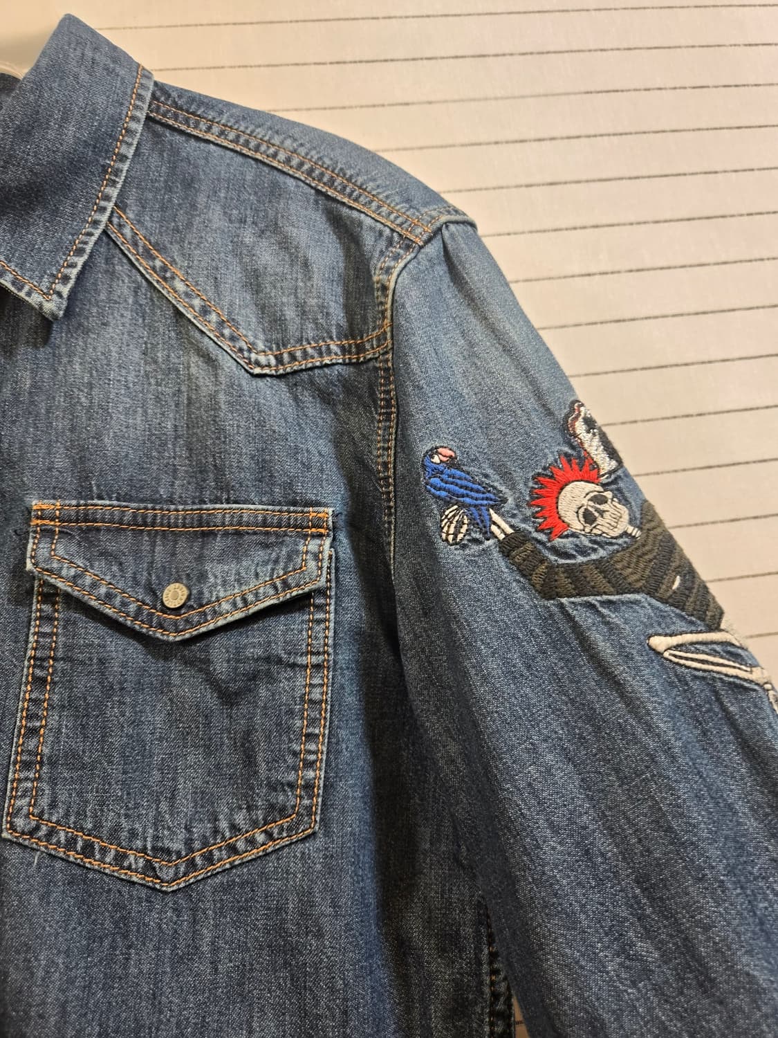 Zadig&Voltaire 데님 셔츠 자수 장식 상품이미지8