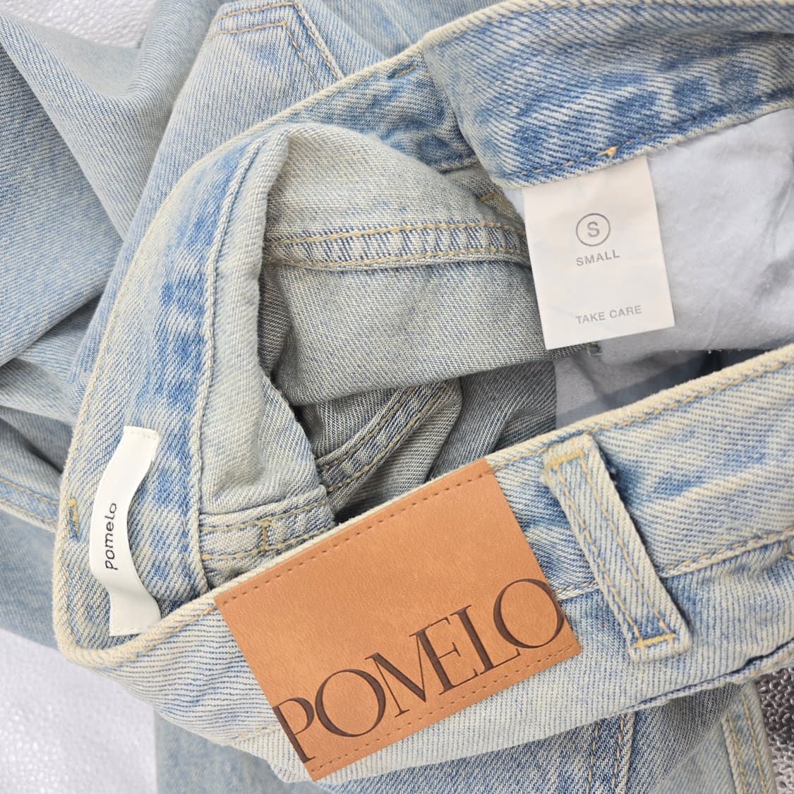 Pomelo 워싱 데님 와이드 팬츠 27 상품이미지9