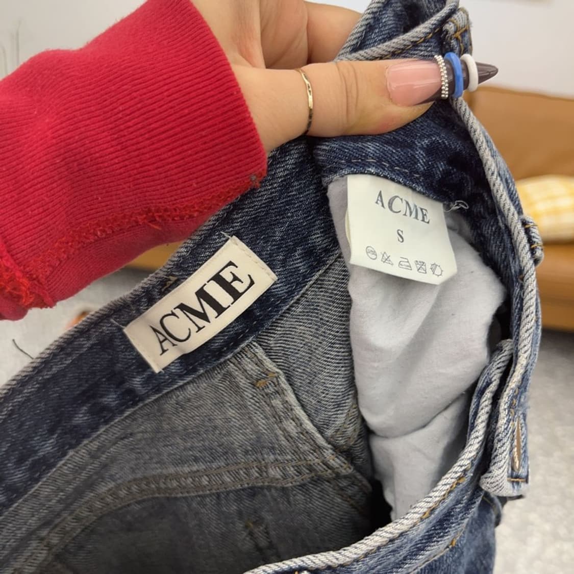 ACME 빈티지 와이드 워싱 데님팬츠 S C07754 상품이미지6