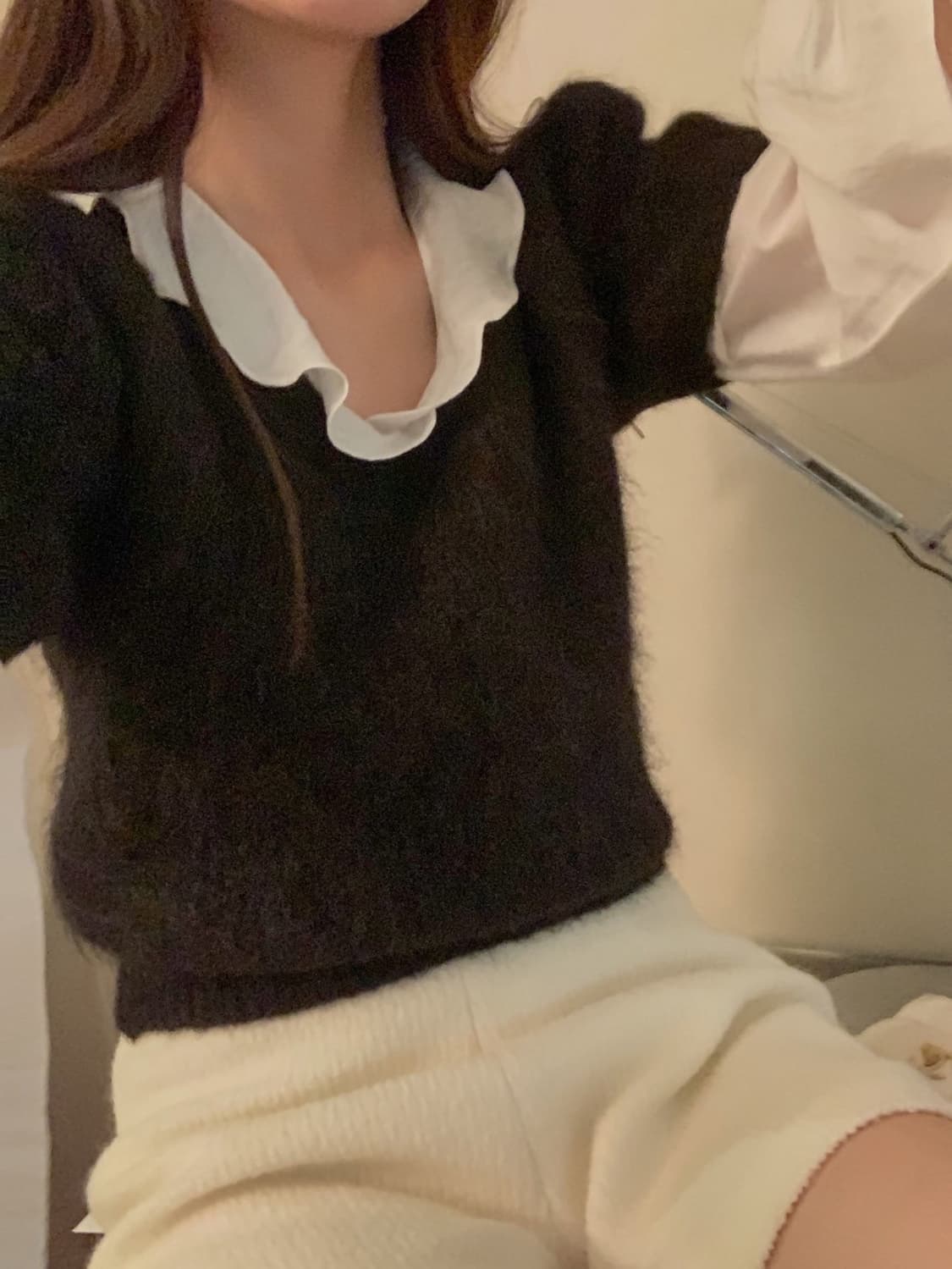 미엘 miel 트링 알파카 헤어리 반팔니트 상품이미지8