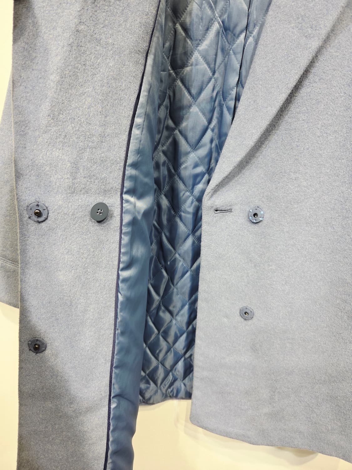 COMPAGNA 꼼빠니아 울 혼방 히든 버튼 퀼팅 코트 상품이미지6