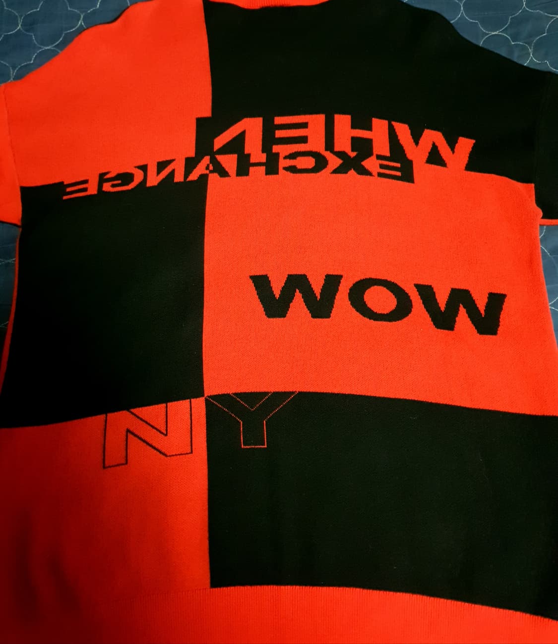 (단종매물) 아르마니 익스체인지 스펠아웃레터링 코튼 니트 레드 (M) 상품이미지2