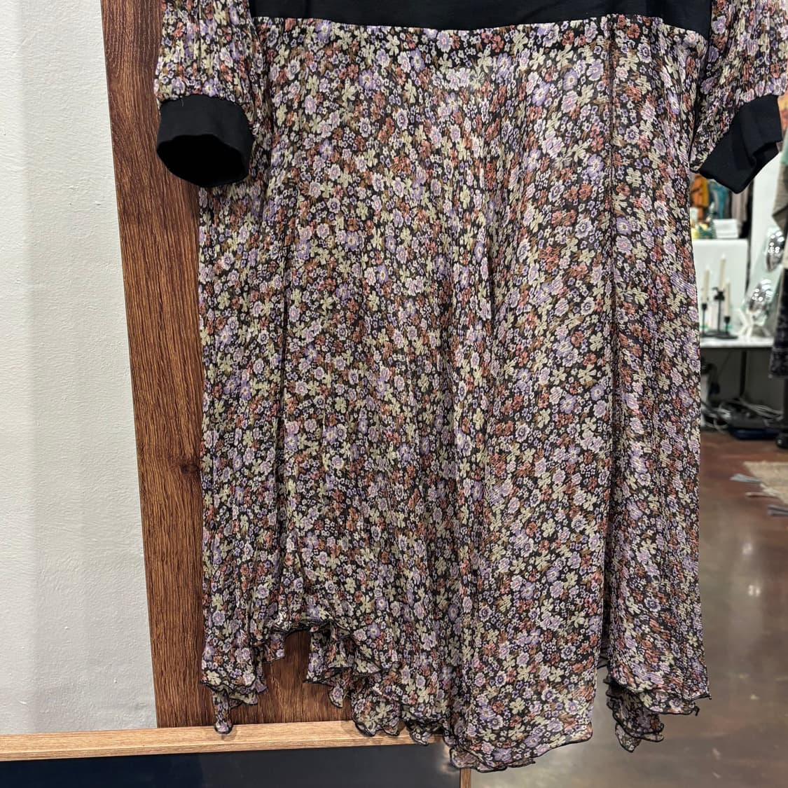 일본 빈티지 유니크 오리엔탈 쉬폰 어깨 트임 원피스 상품이미지9