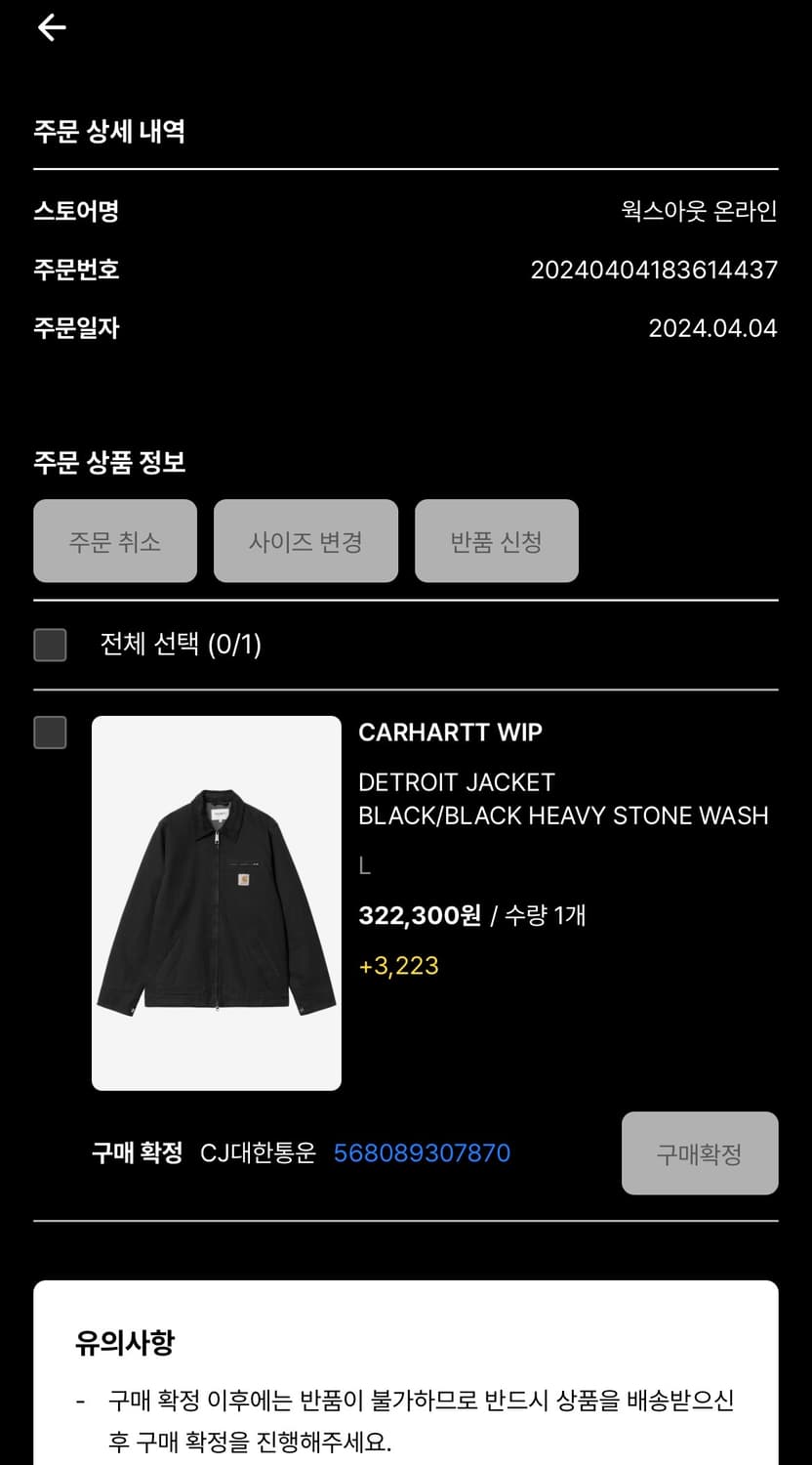 칼하트 WIP 디트로이트 자켓 Heavy Stone Wash L 상품이미지6