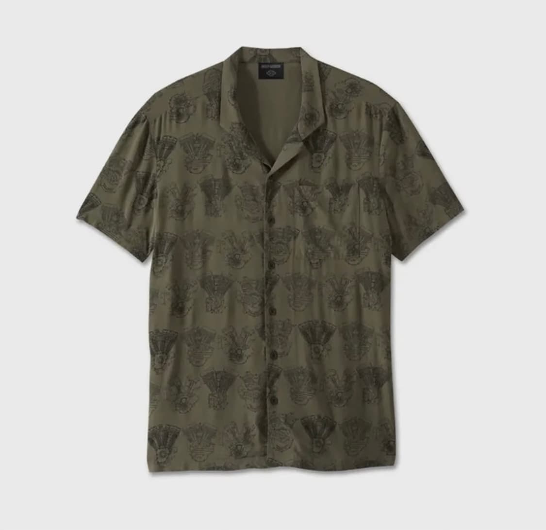 할리데이빈슨 엔진 알로하 셔츠  상품이미지1