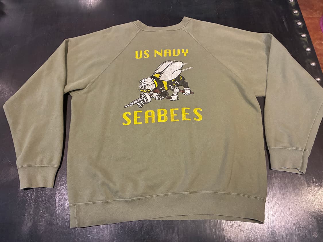 L) 와일드 동키 래글런 us 네이비 맨투맨 올리브 상품이미지1