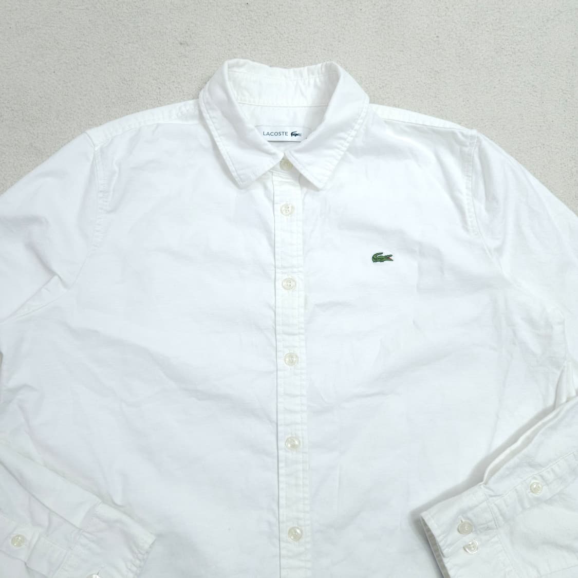 라코스테 옥스포드 화이트 셔츠 36 상품이미지3