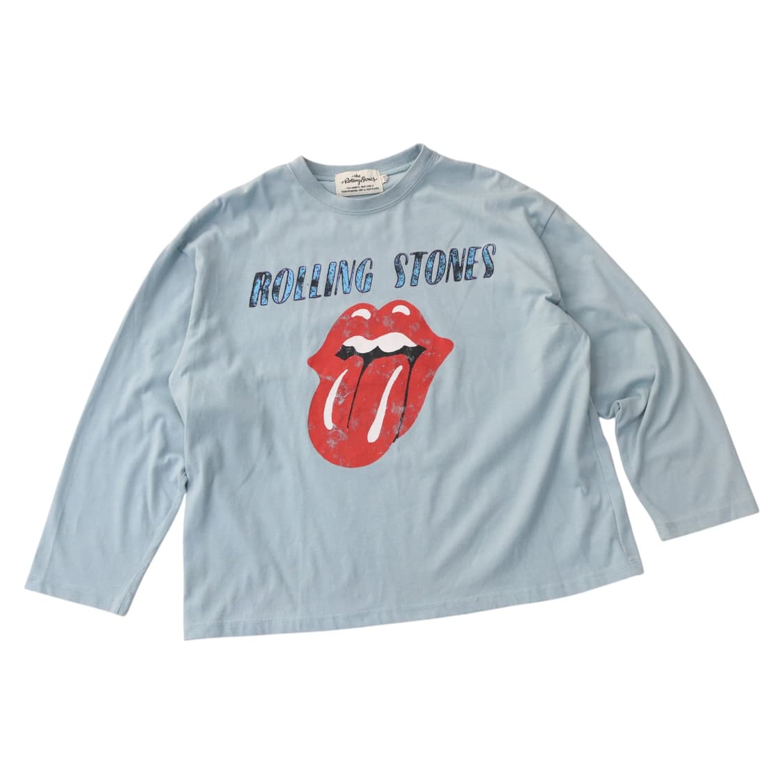 롤링스톤즈 텅 로고 빈티지 블루 롱 슬리브 티셔츠 (150) 상품이미지1