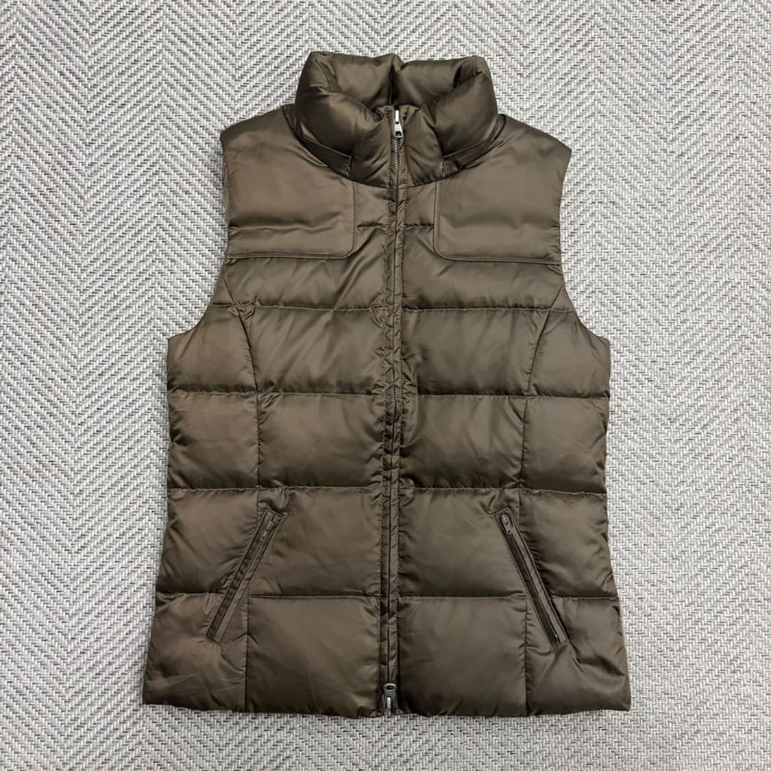 제이프레스 배색 덕다운 패딩 배스트 v1866 상품이미지1