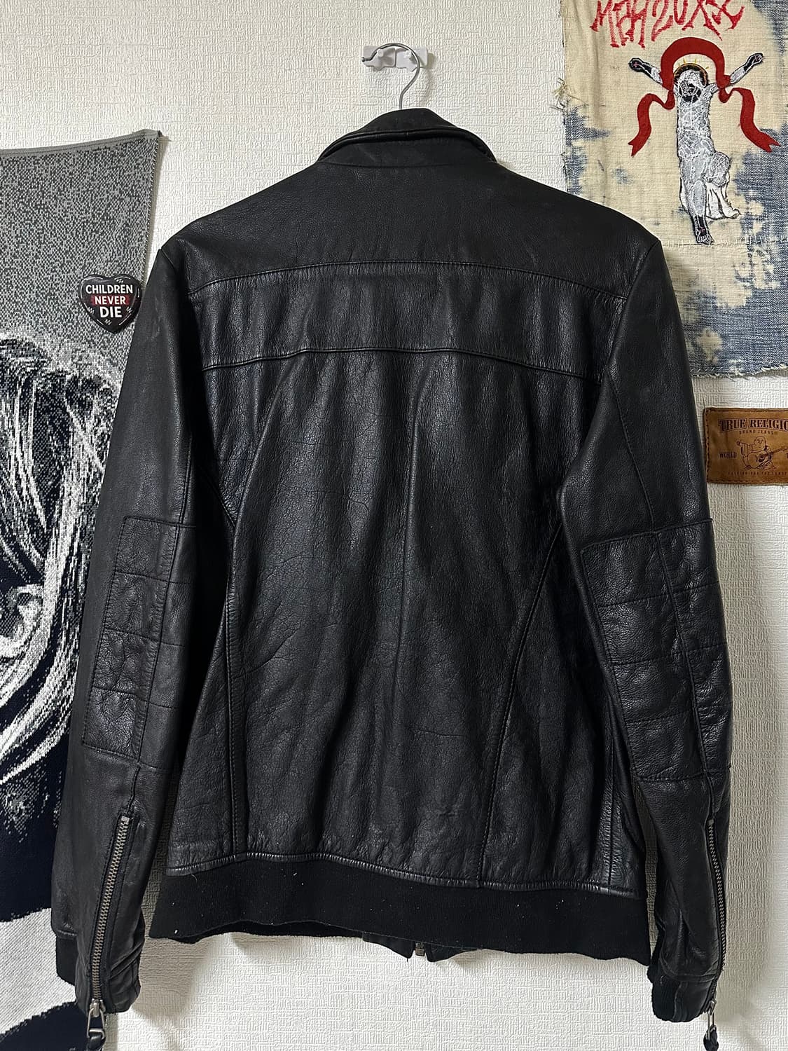 헤비 고트스킨 멀티포켓 레더 자켓 상품이미지4