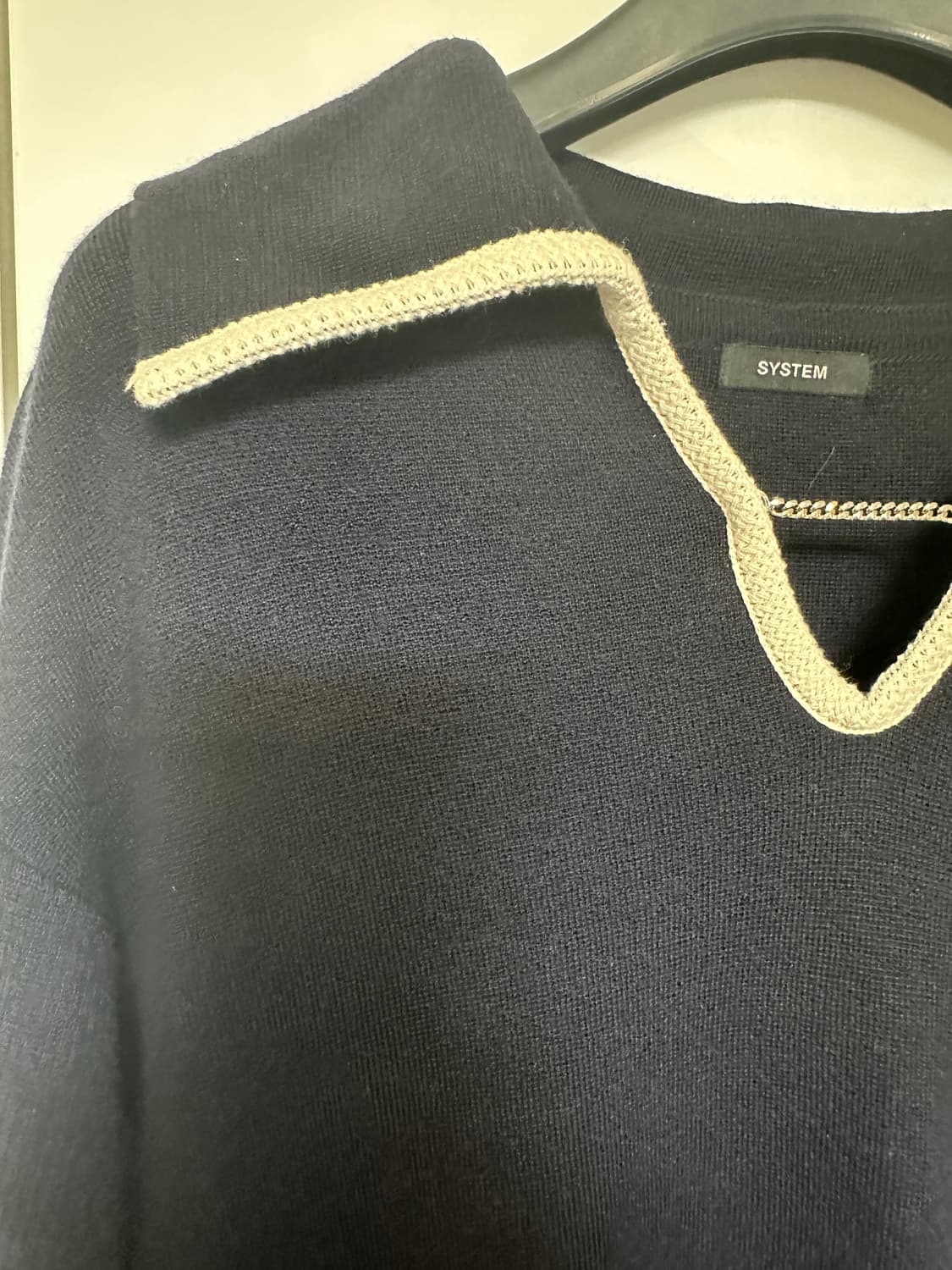 SYSTEM 시스템 블랙 울니트 롱 원피스 상품이미지5