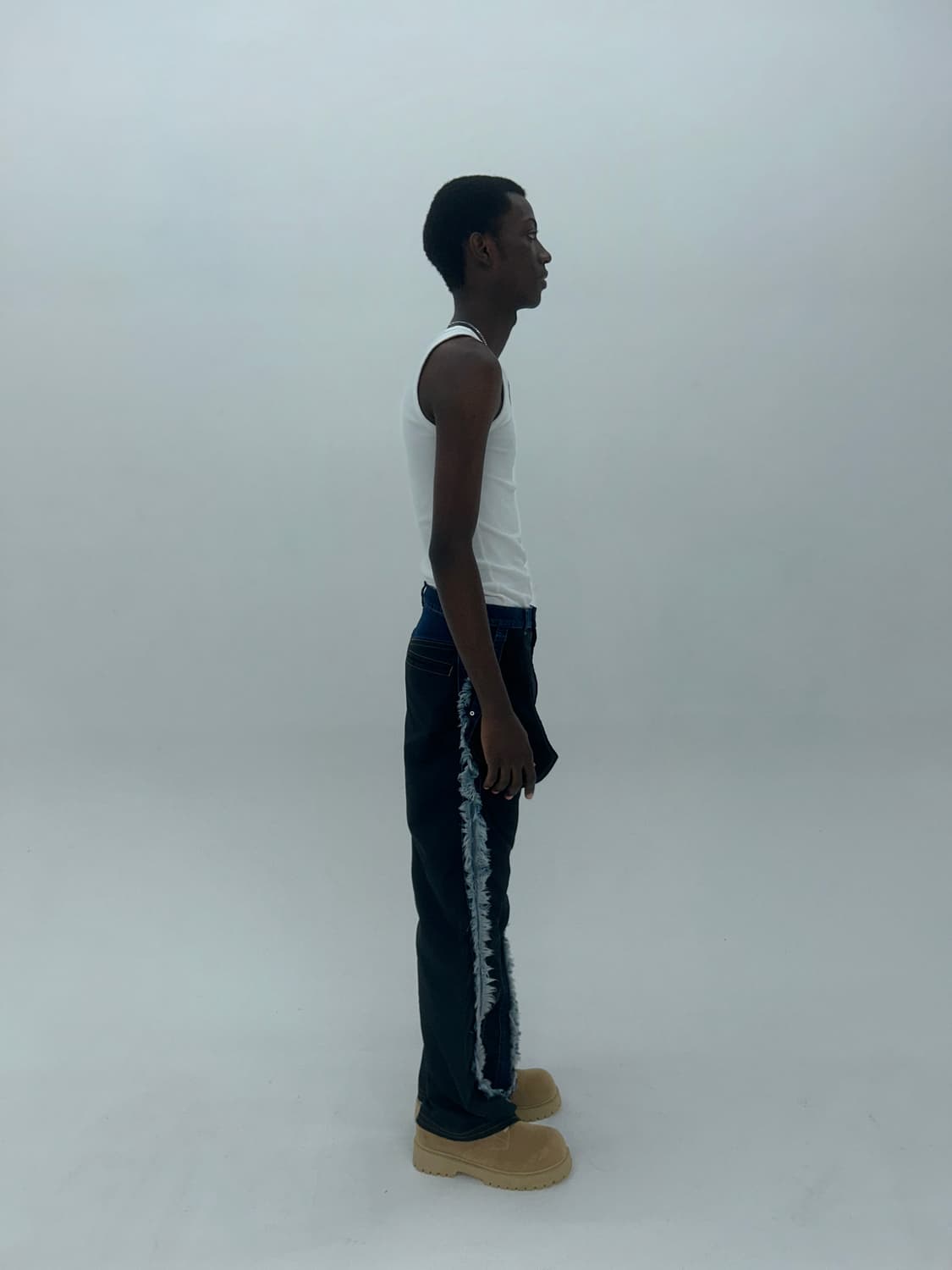 데님 나일론 트위스트 팬츠 상품이미지3