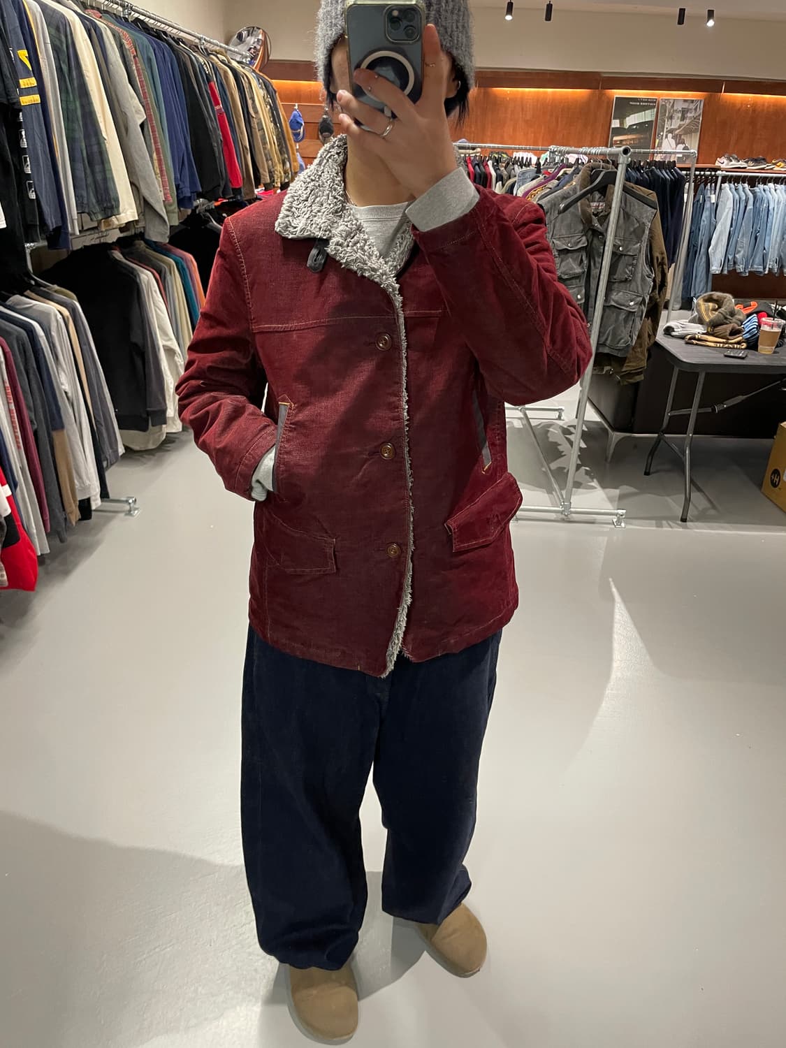 빈티지 쉐르파 반코트   상품이미지3