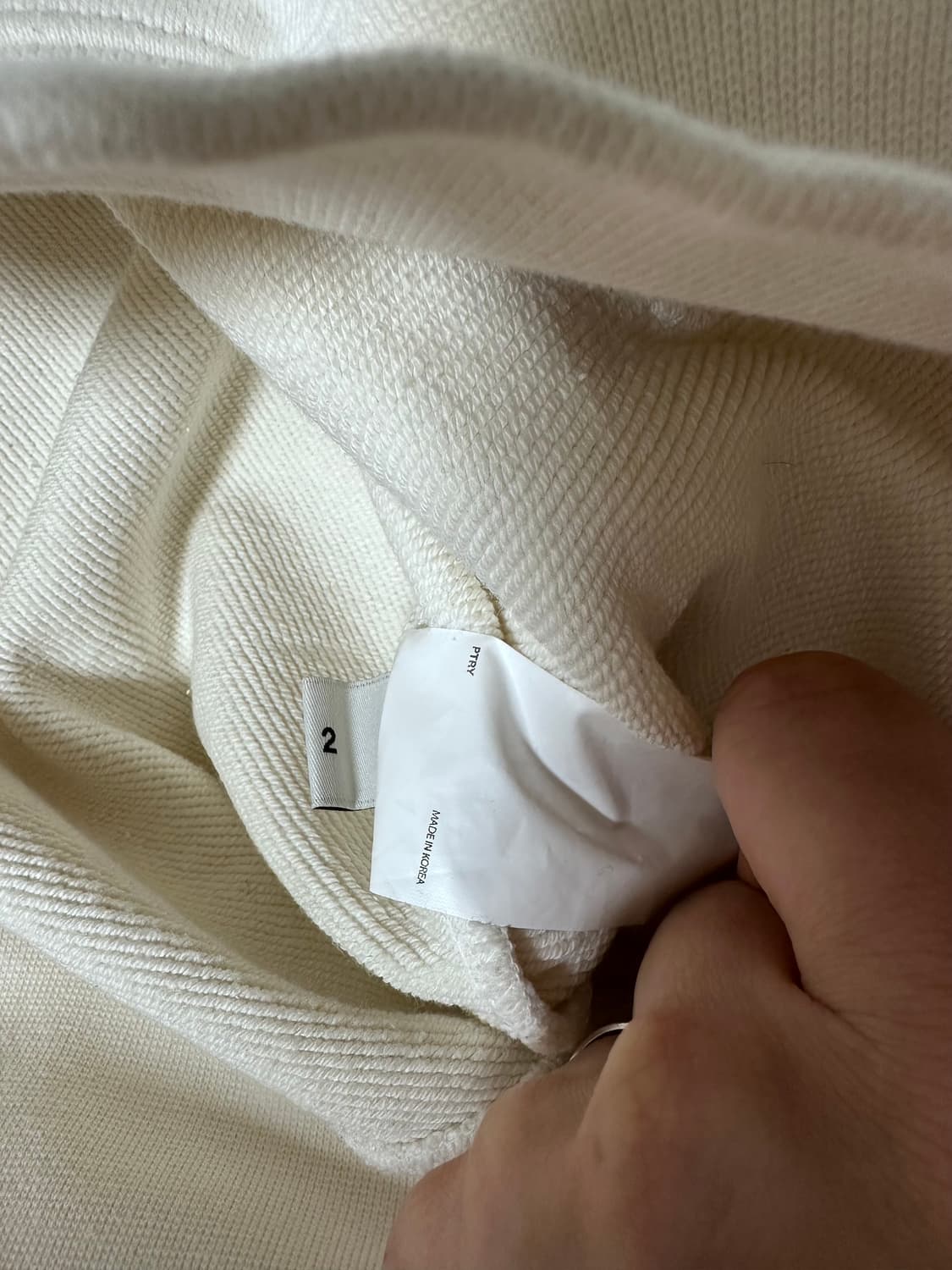 포터리 반집업 화이트 2사이즈 상품이미지5