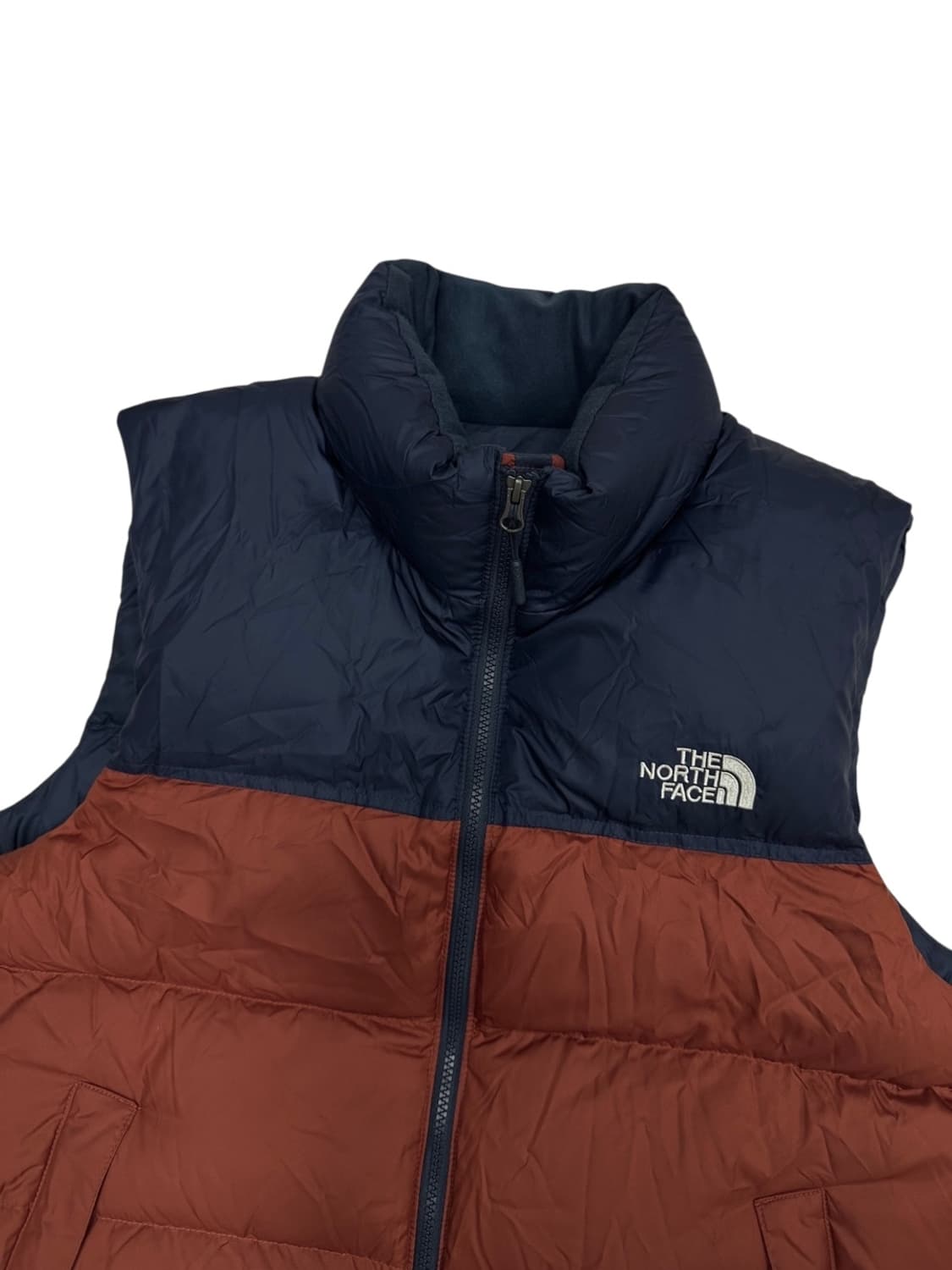 노스페이스 눕시 700 패딩조끼 네이비&브라운 (L) 상품이미지2