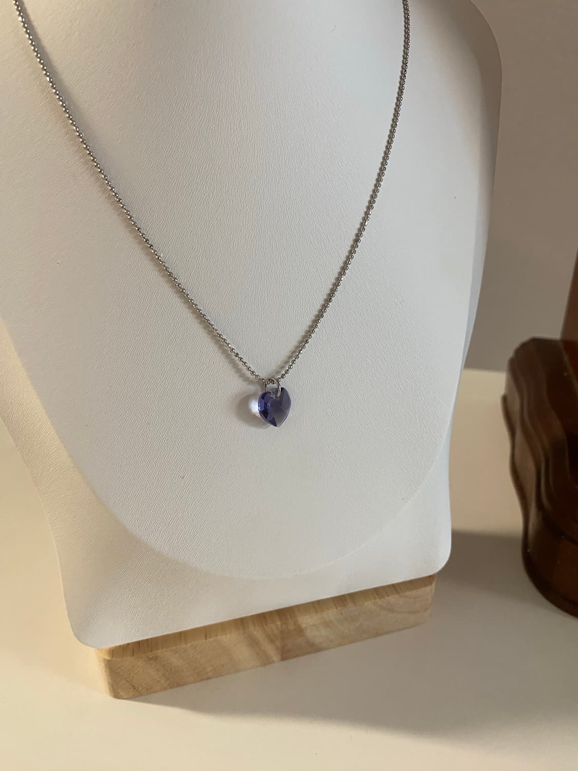 하트 크리스탈 퍼플 목걸이  상품이미지6