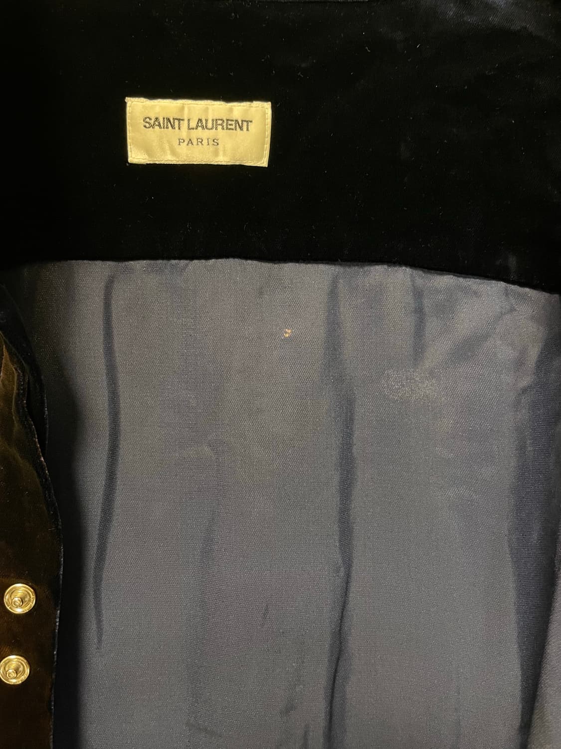 생로랑 오버사이즈 블리치드 벨벳 셔츠 상품이미지7