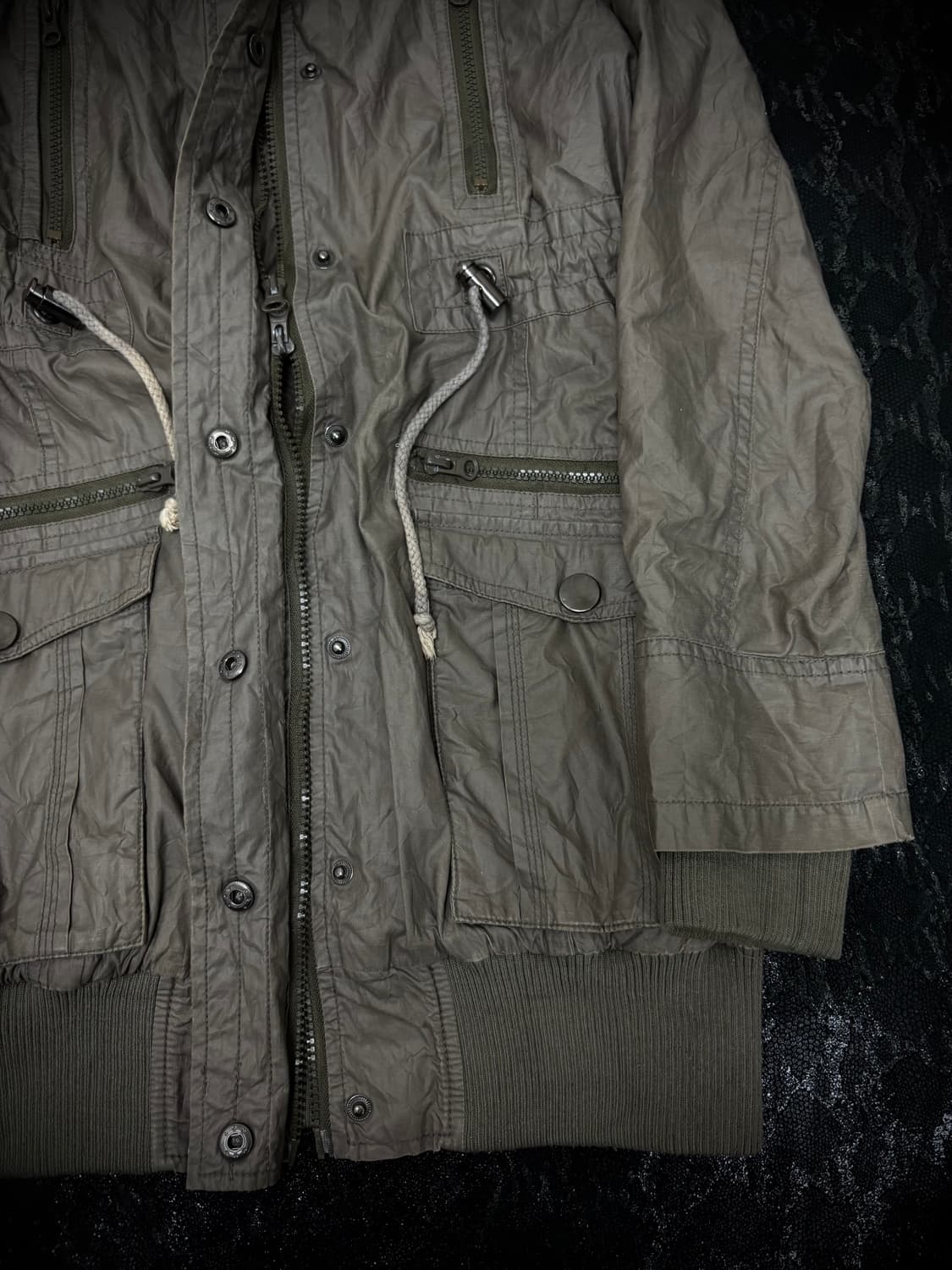 Y2K Multi Pocket 2-way Bono-Hoodie Jacke 상품이미지8