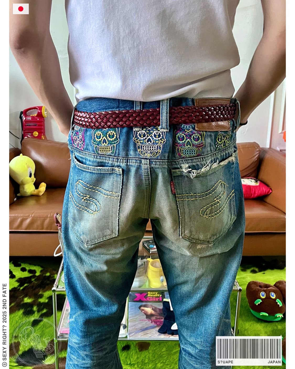 90-00s S?UAPE Japan Sugar Skull Denim 상품이미지1