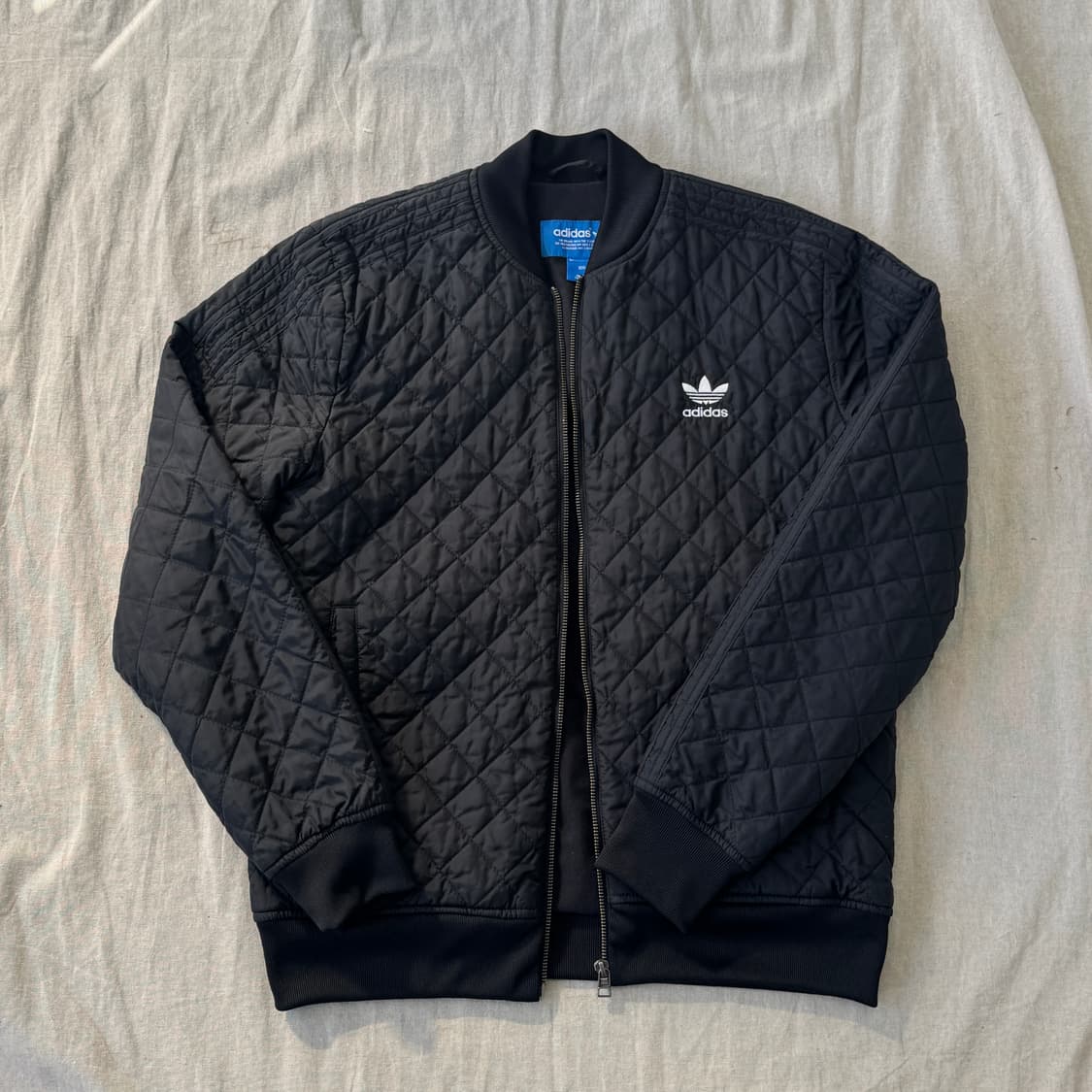 아디다스 빈티지 블랙블랙 퀼팅 점퍼 100 상품이미지1