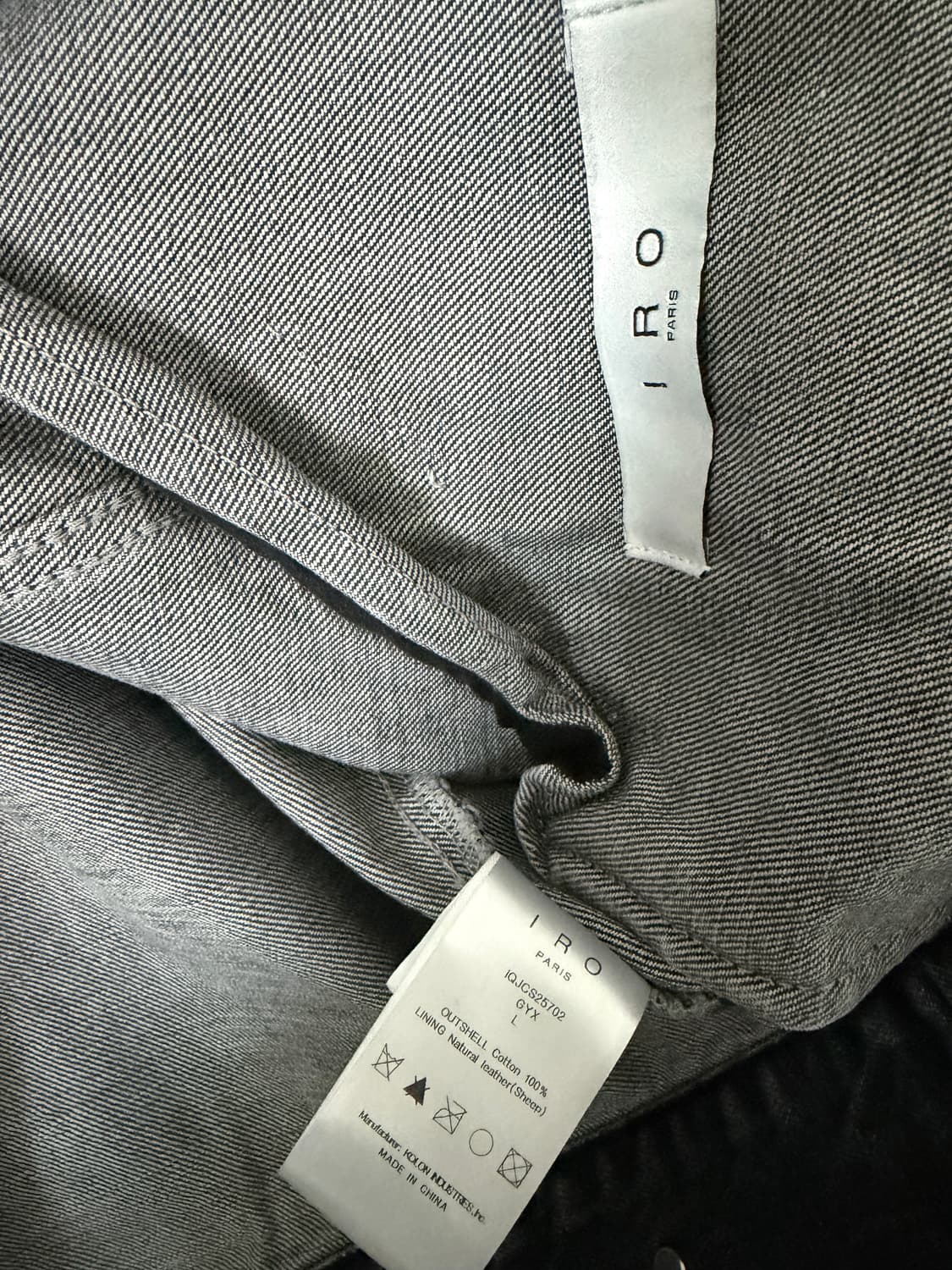 IRO Frisson 데님 드리즐러 자켓 L 상품이미지7