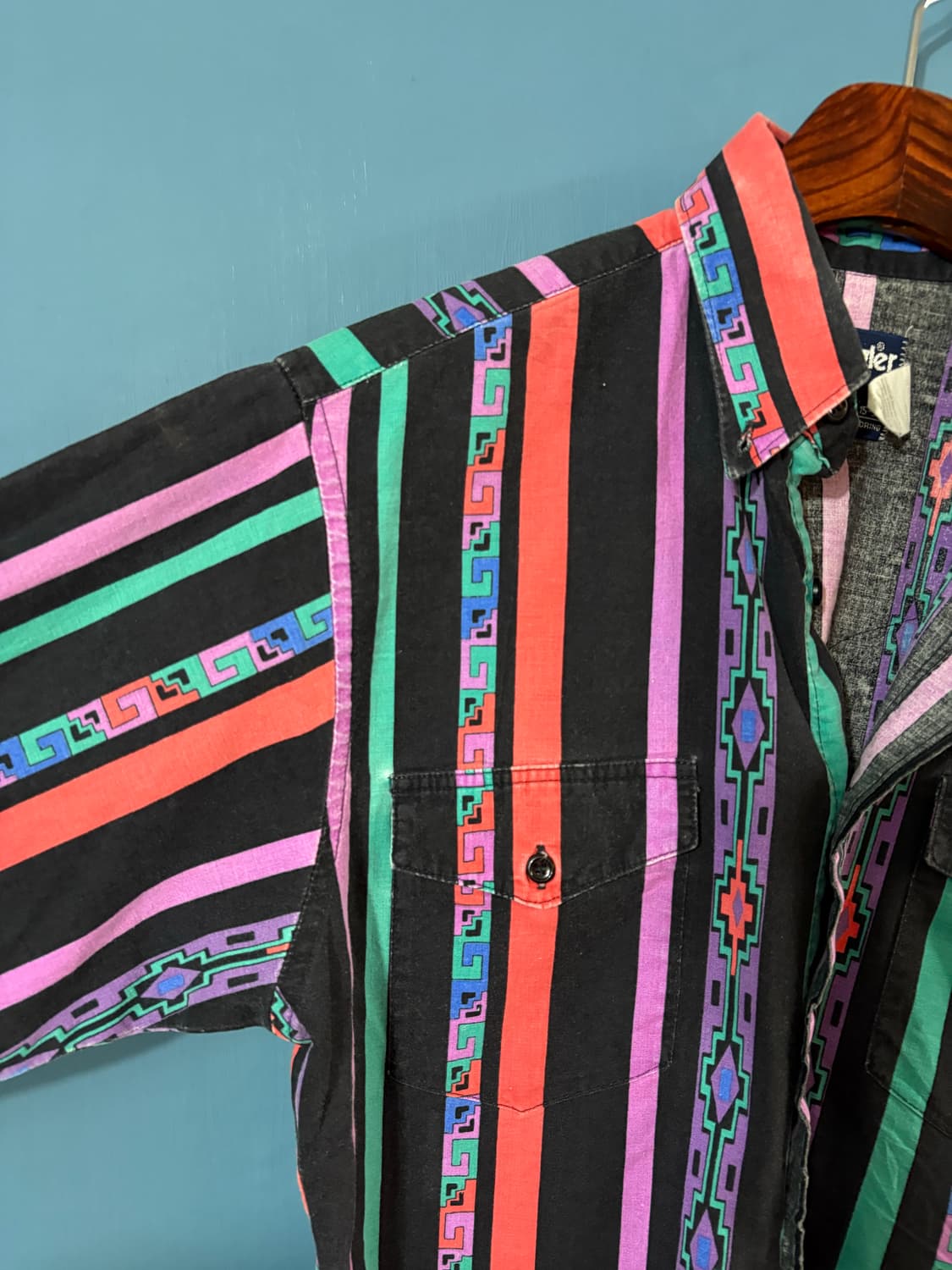 90‘s Wrangler  Brushpopper western Shirt 상품이미지6
