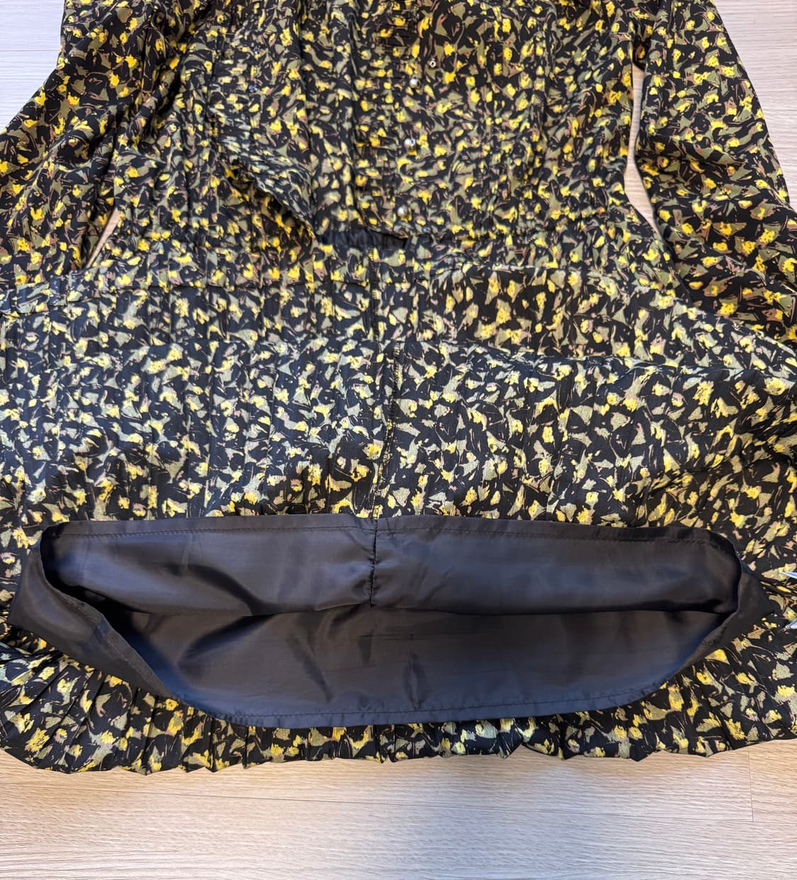 [마지막가격.판매] 앤더슨벨 엘리 플로럴 프릴 랩 드레스 (Yellow) 상품이미지9