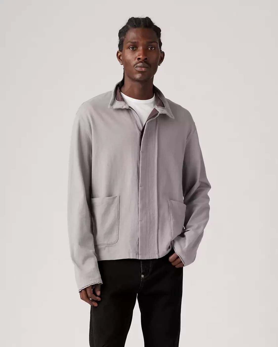 [M]키코 코스타디노브 X 리바이스 저지 가디건 그레이 상품이미지4