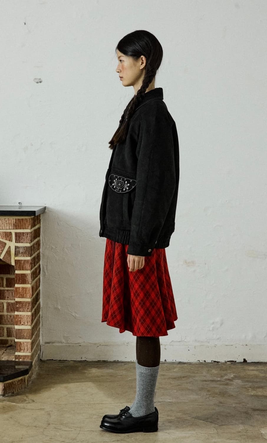 호쿠스포쿠스 Tribe-Stitch Suede Jacket 상품이미지2