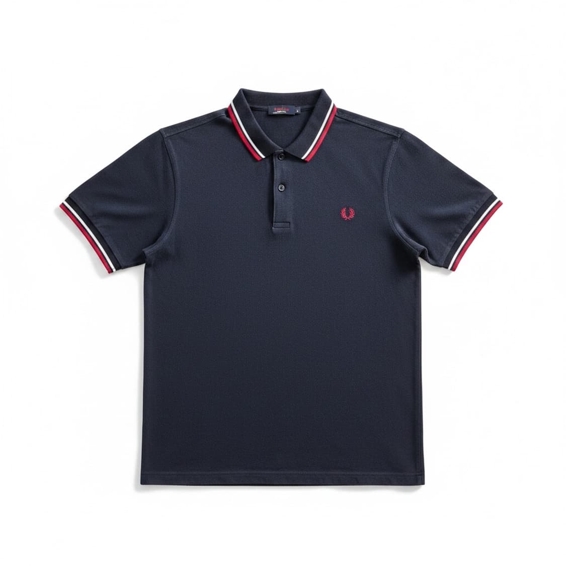 프레드페리 네이비 슬림핏 카라티 M 상품이미지1