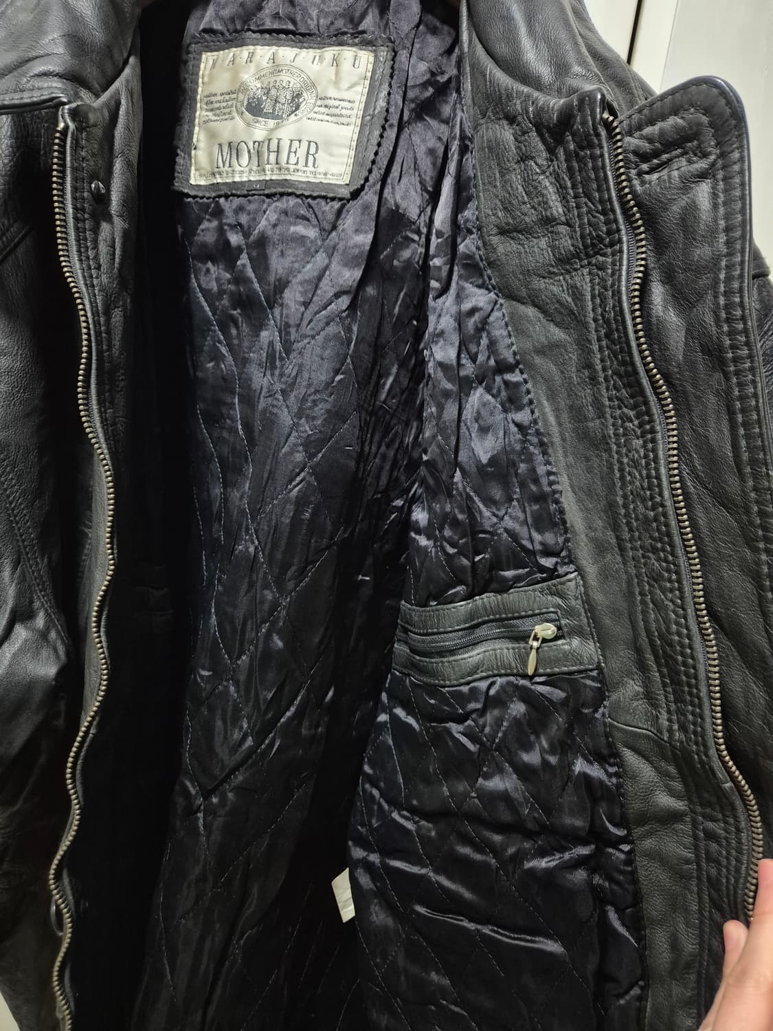 (세일)JPN빈티지. 소가죽 카코트 블랙 상품이미지9