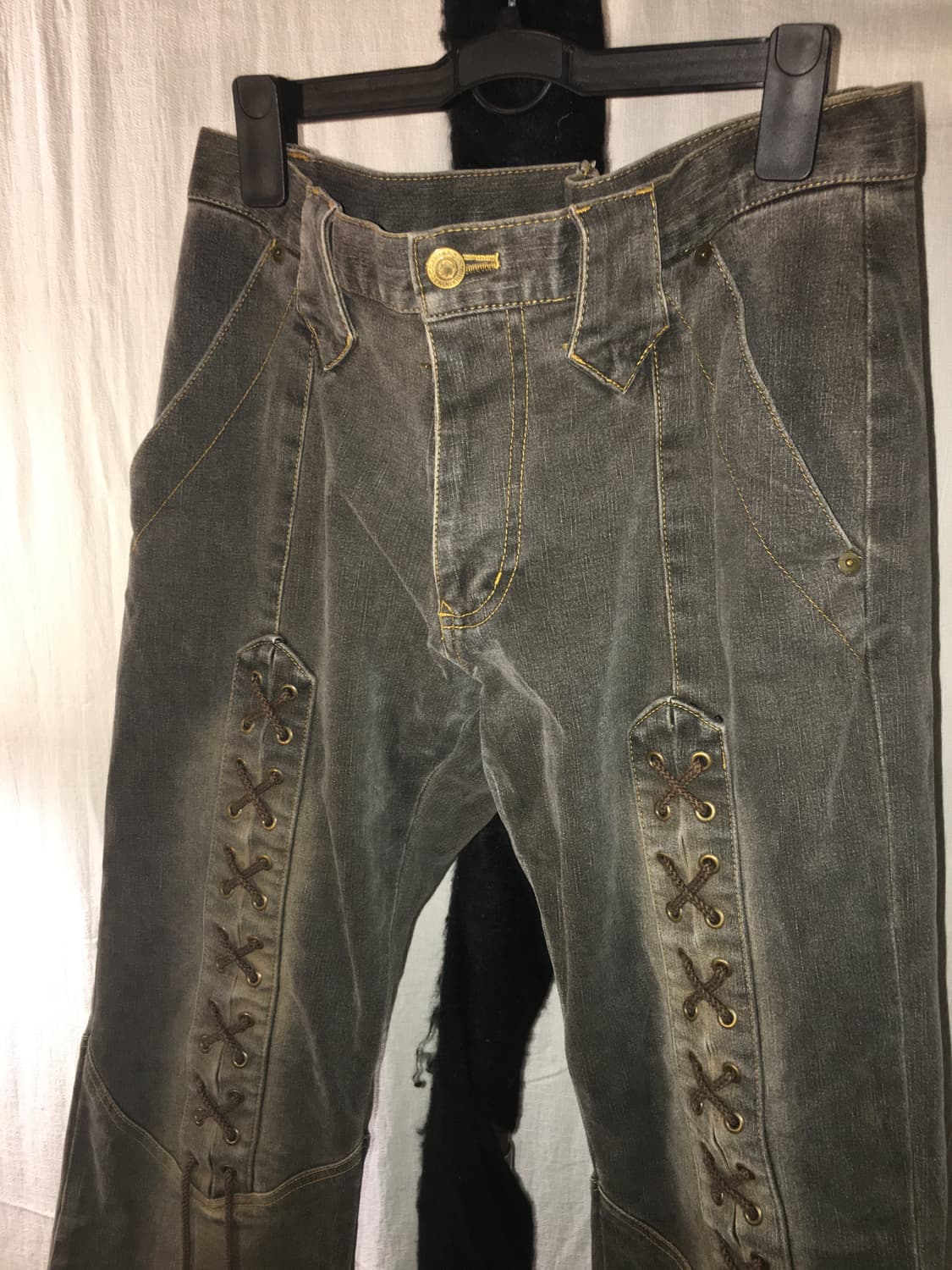 00’S Tornado Mart lace-up flared jeans 상품이미지1