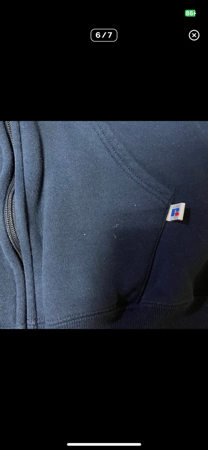 러셀 후드집업 네이비 L 상품이미지7