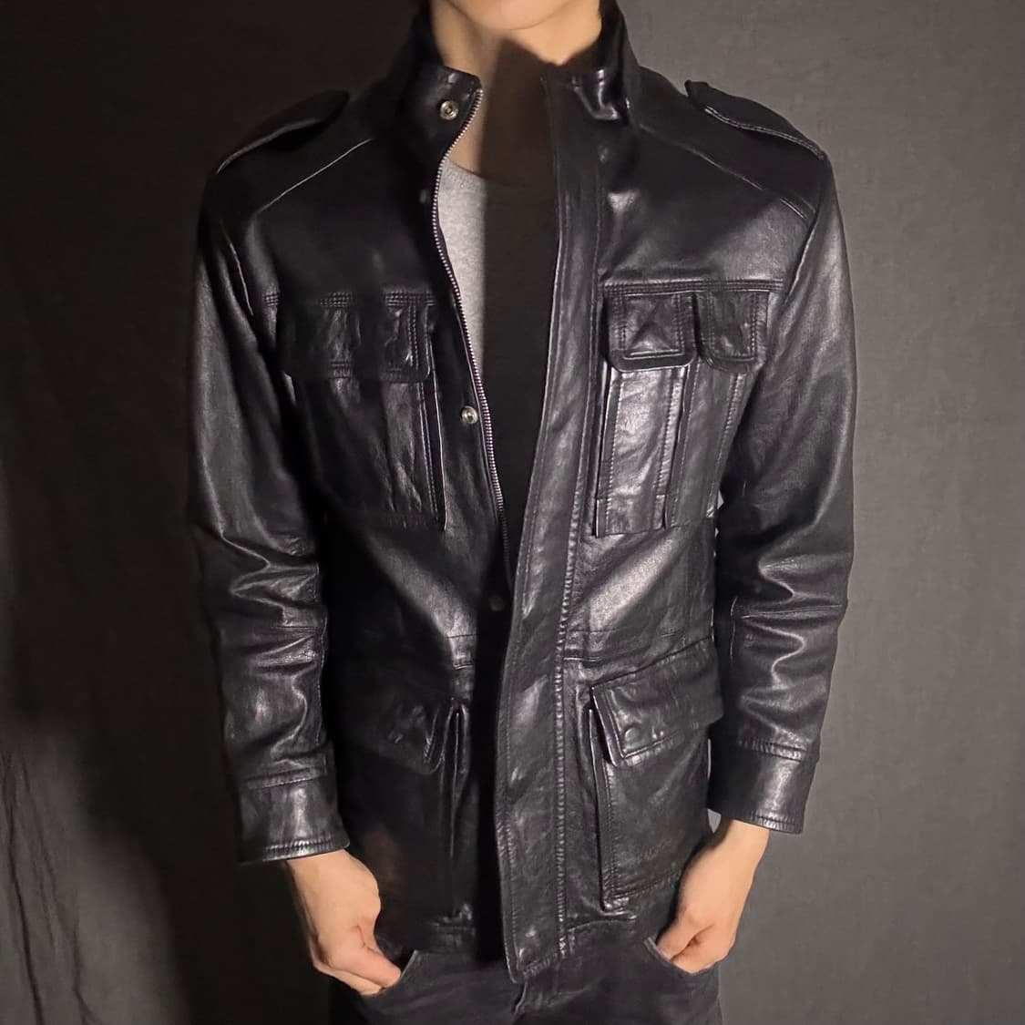 lamb skin leather coat jacket 상품이미지5